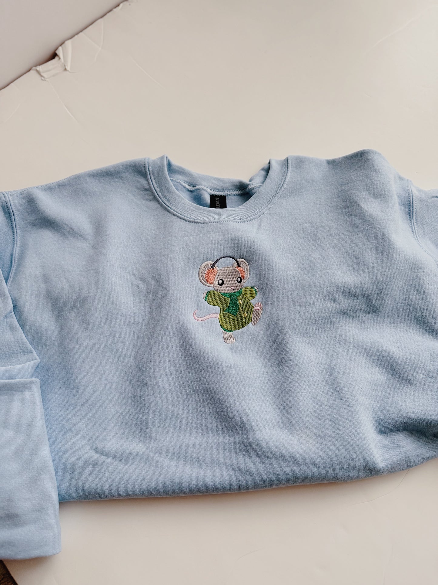 Winter Mouse Embroidered Sweatshirt