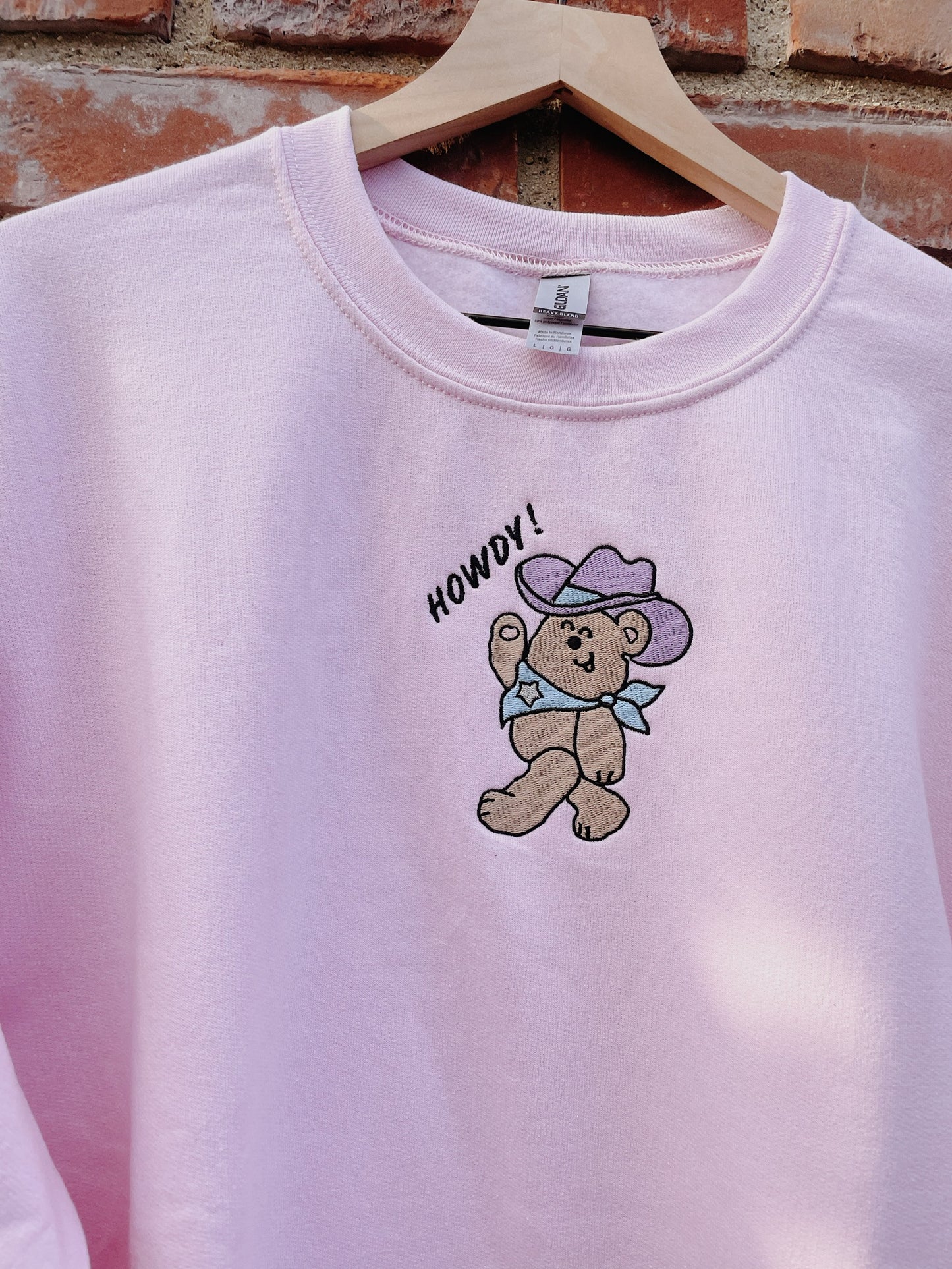 Howdy Bear Embroidered Sweatshirt
