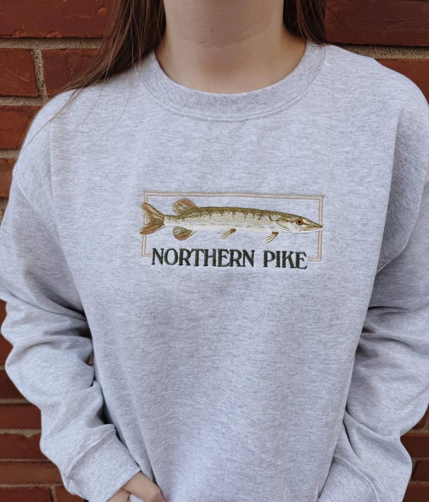 Northern Pike Embroidered Sweatshirt