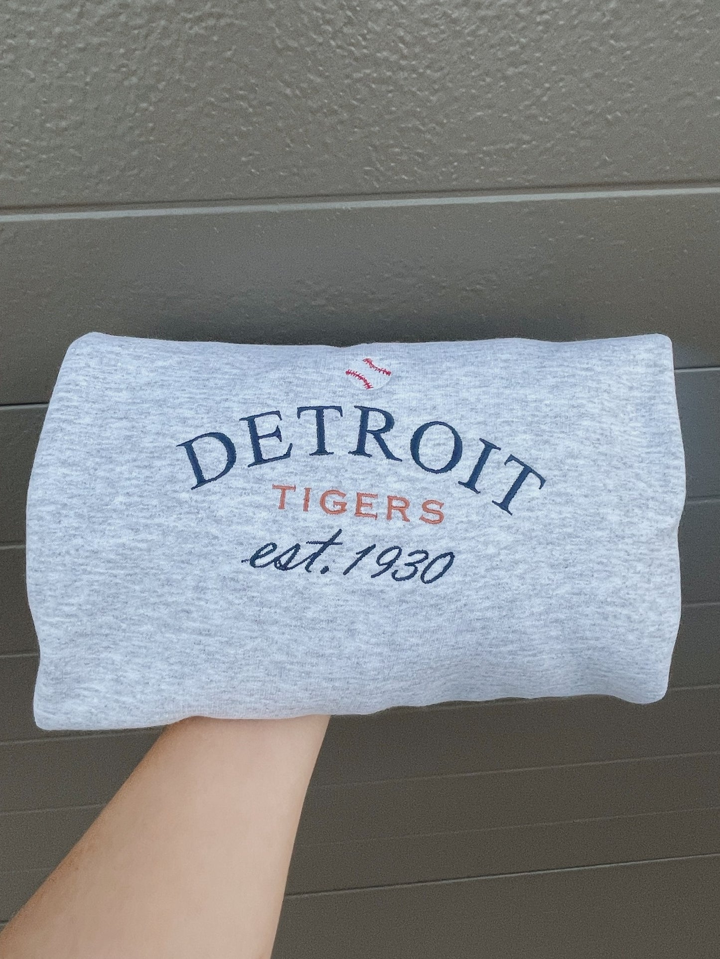 Embroidered Baseball Sweatshirt
