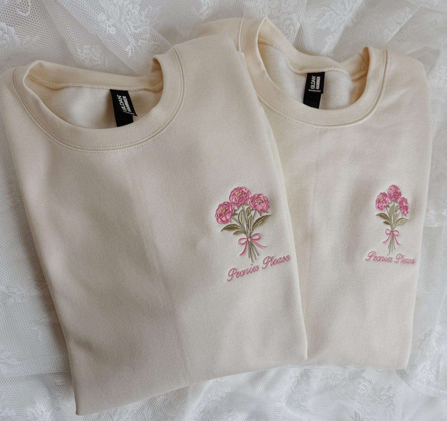 Peonies Please Embroidered Sweatshirt | Peony Collection