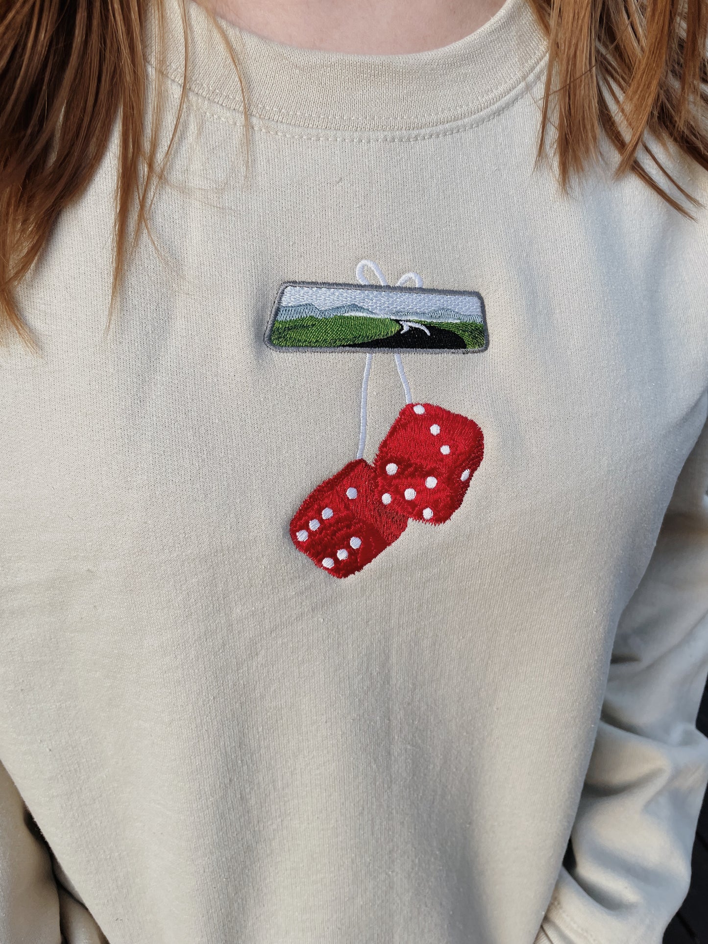 Rearview Mirror Embroidered Sweatshirt