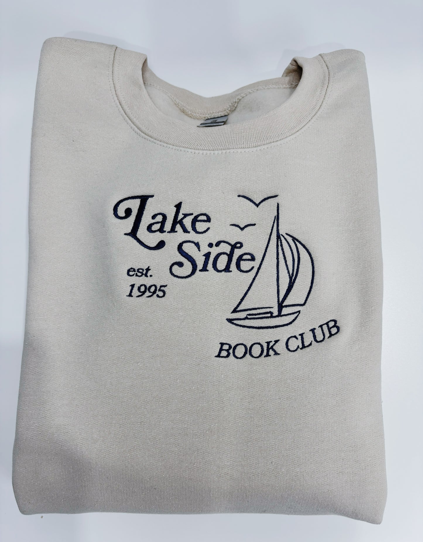 Lake Side Book Club Embroidered Sweatshirt