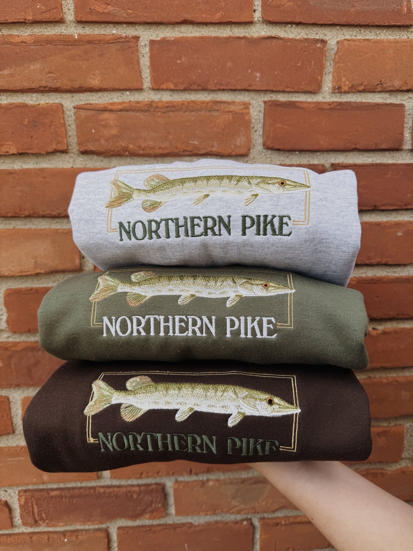 Northern Pike Embroidered Sweatshirt