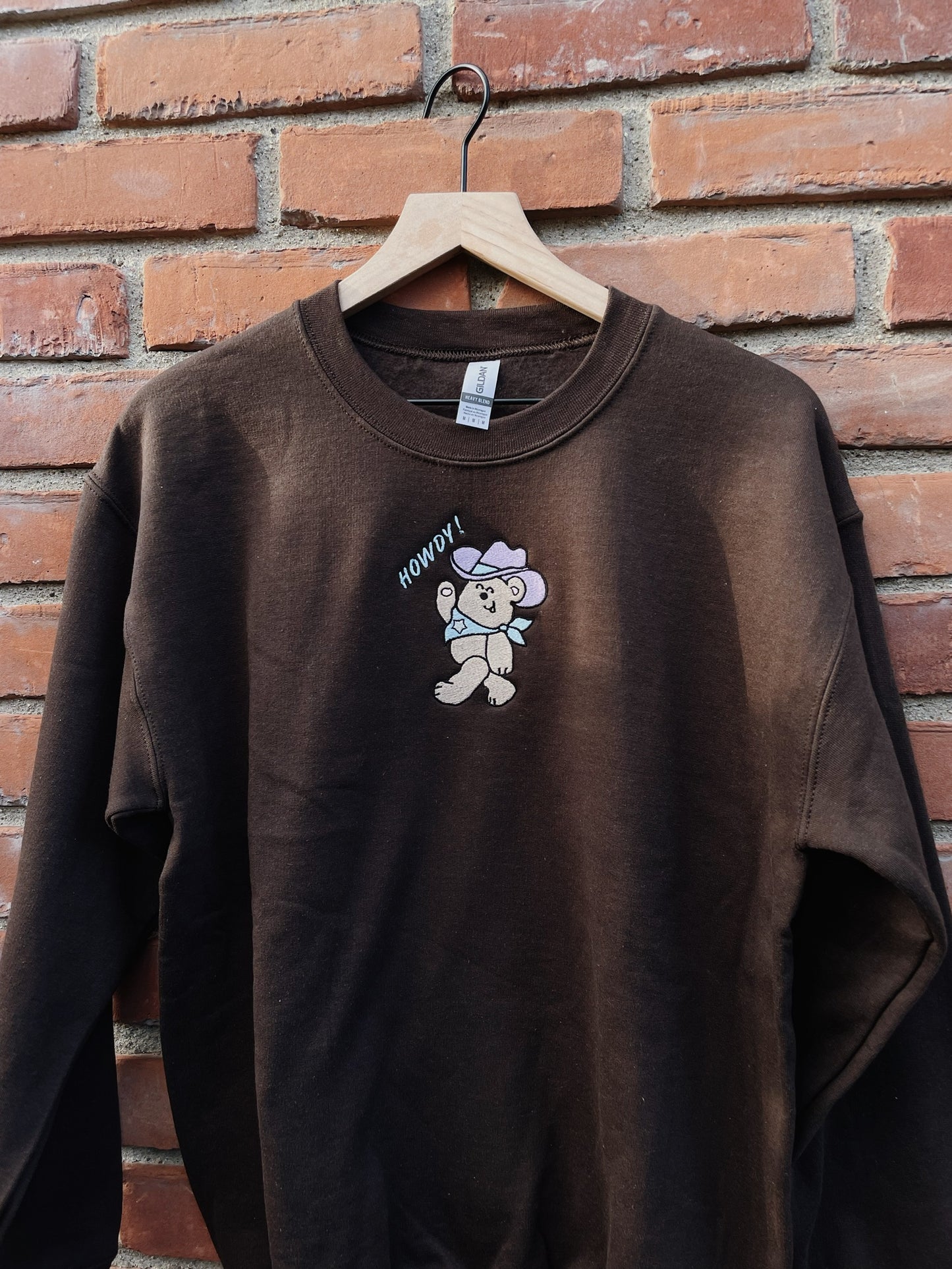 Howdy Bear Embroidered Sweatshirt