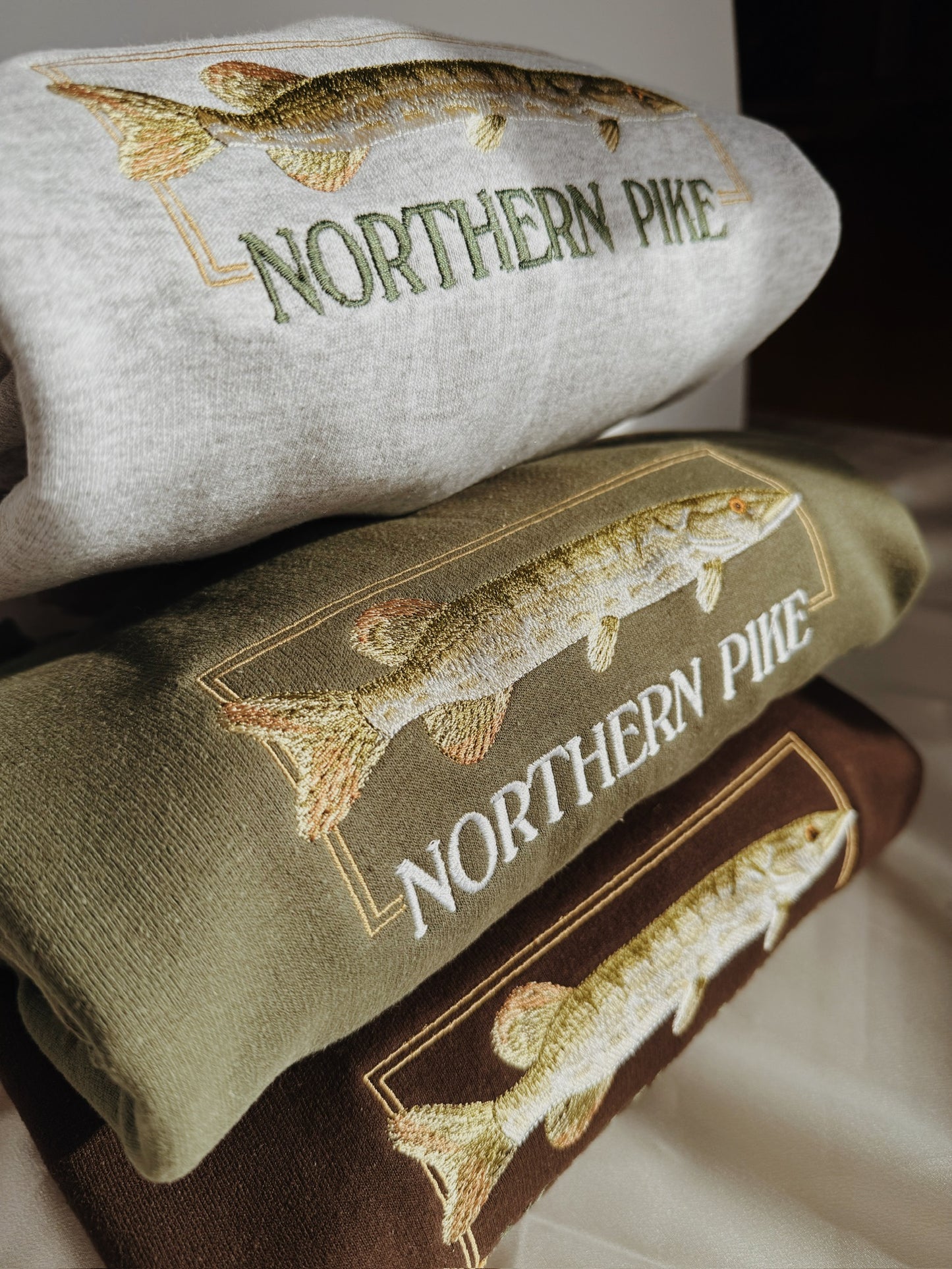 Northern Pike Embroidered Sweatshirt