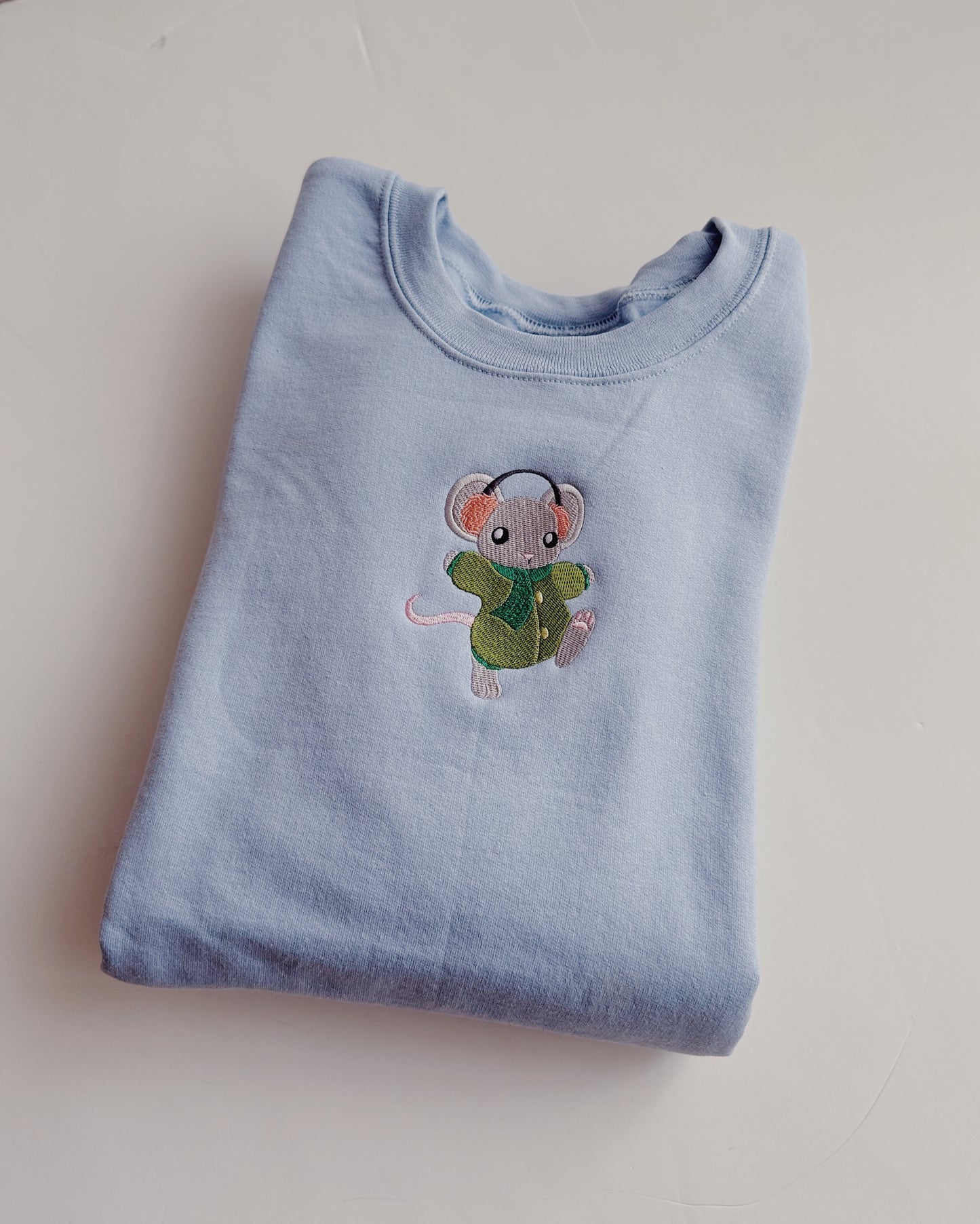 Winter Mouse Embroidered Sweatshirt