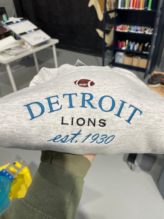 Football Embroidered Sweatshirt