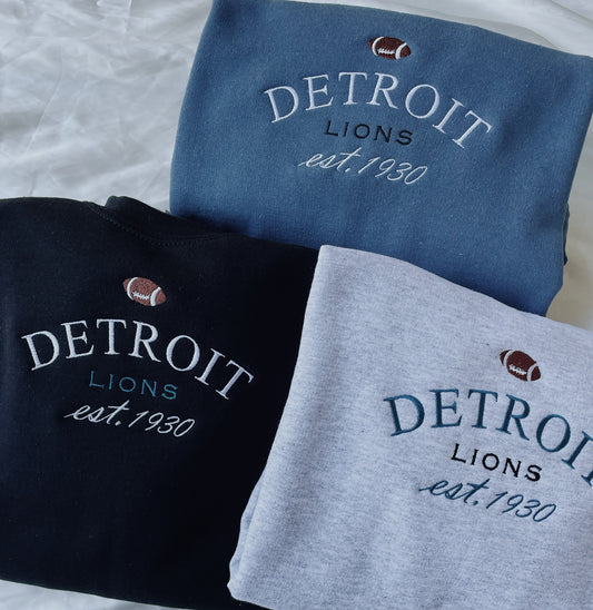 Football Embroidered Sweatshirt