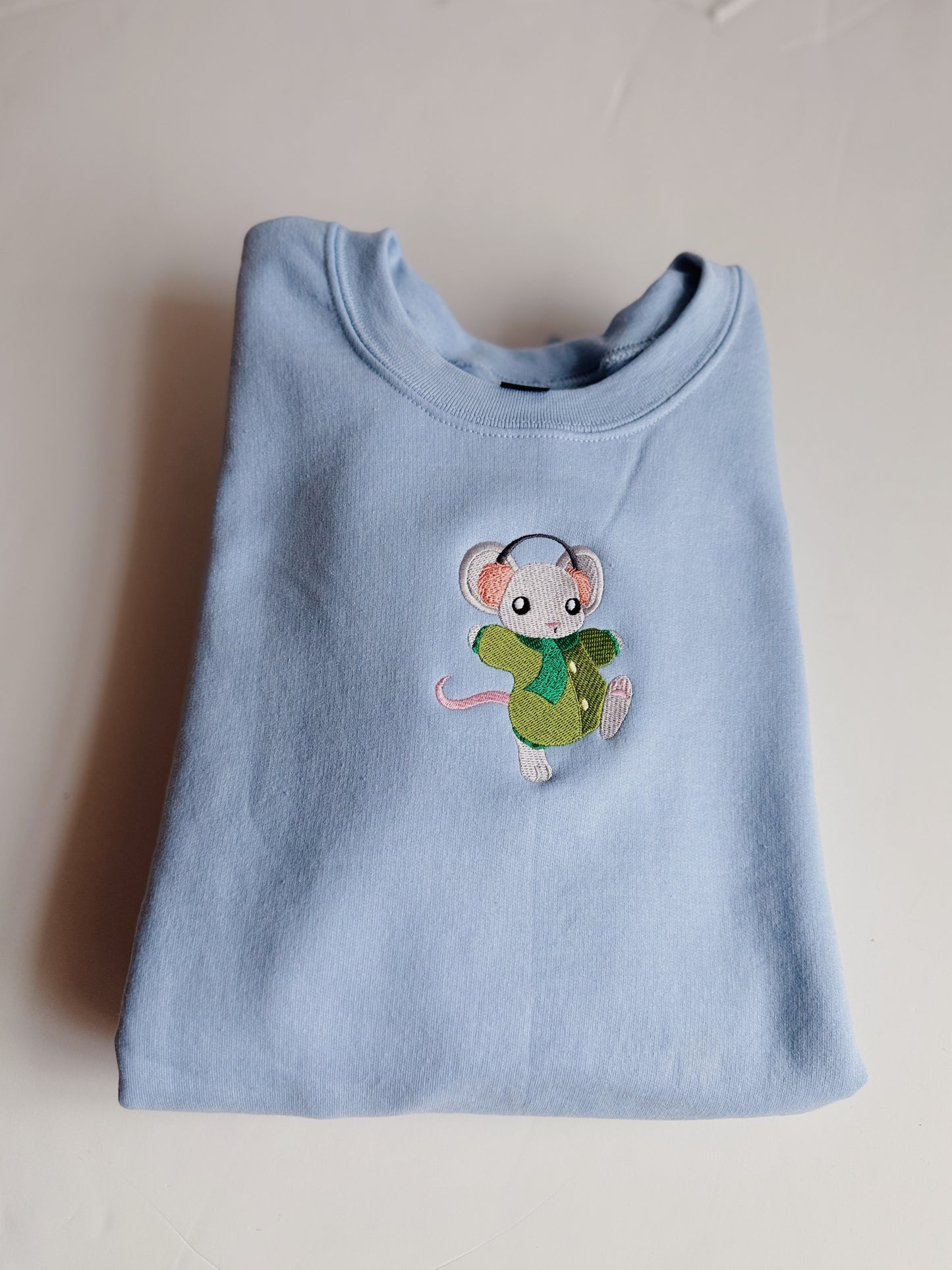 Winter Mouse Embroidered Sweatshirt