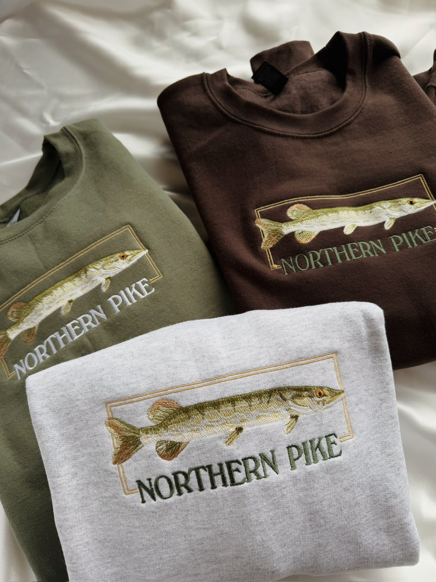 Northern Pike Embroidered Sweatshirt