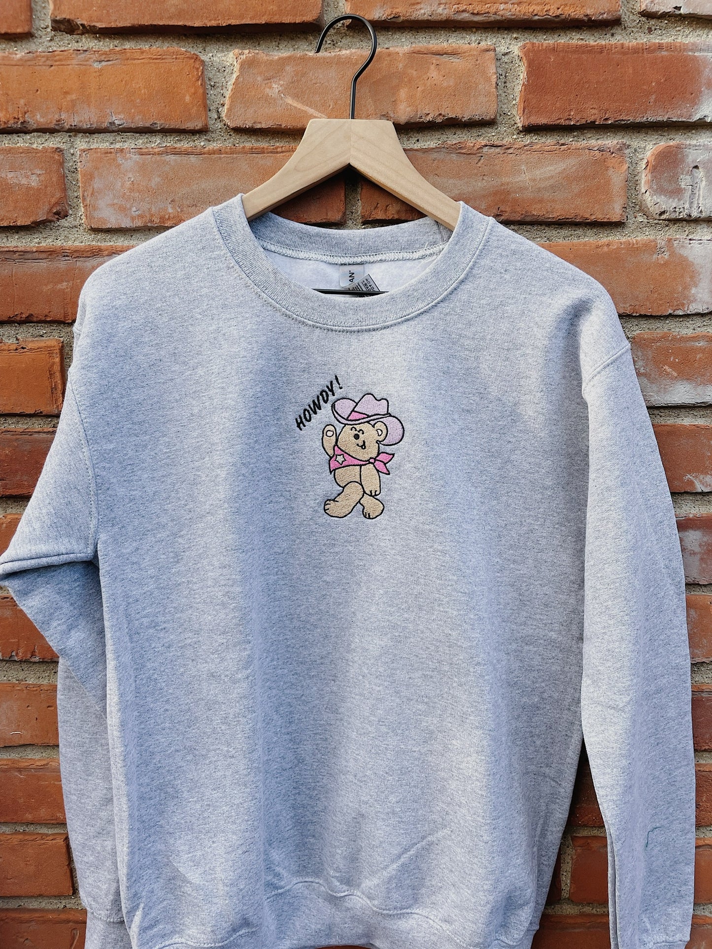 Howdy Bear Embroidered Sweatshirt