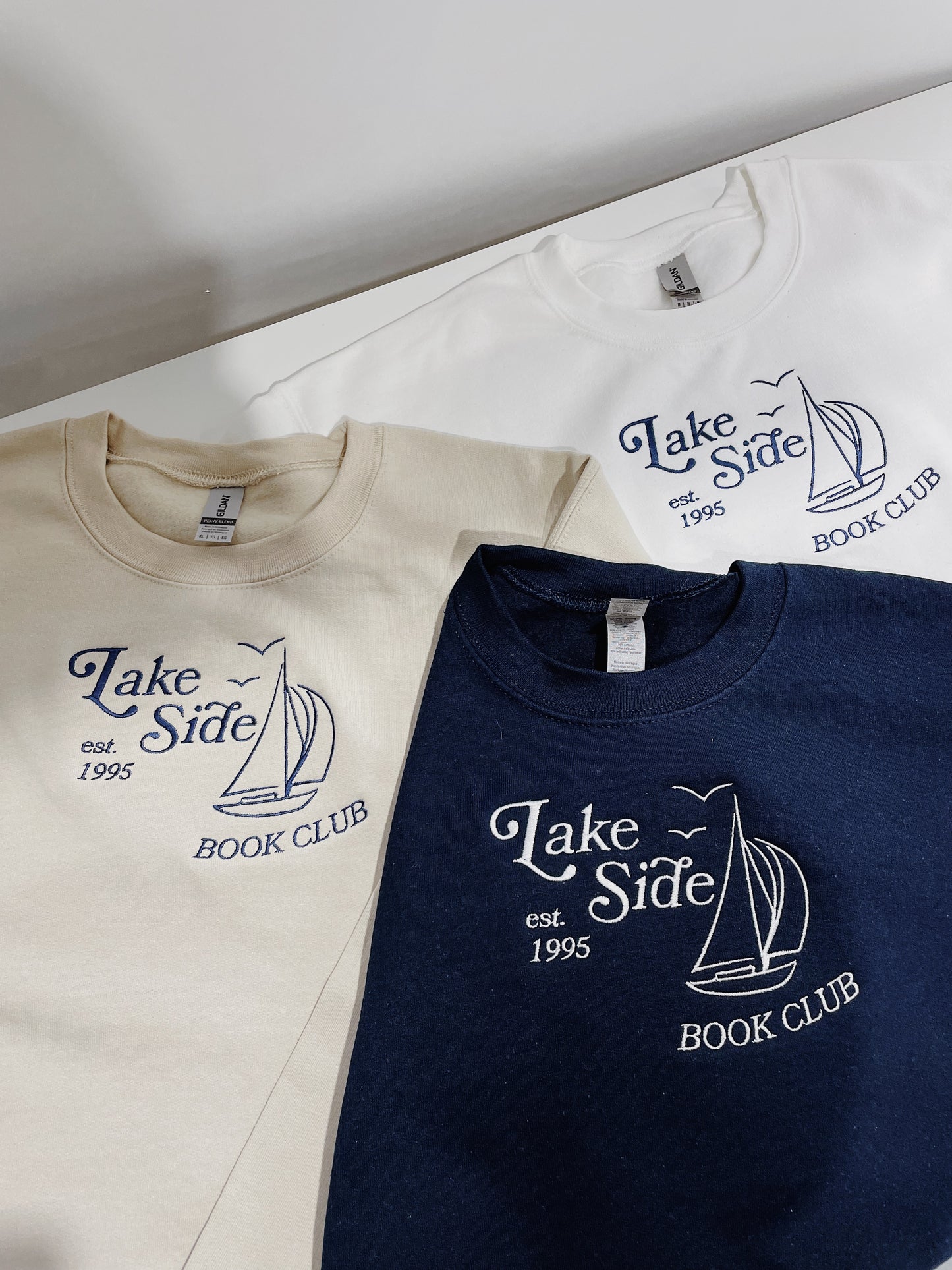 Lake Side Book Club Embroidered Sweatshirt