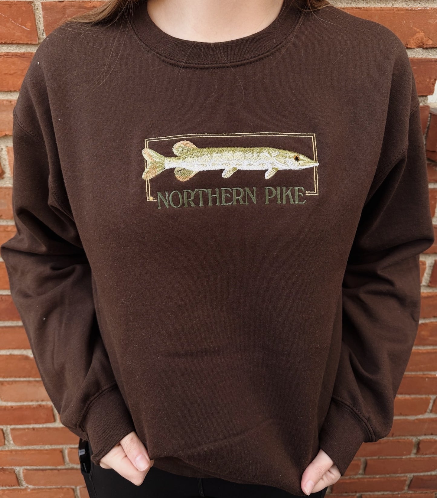 Northern Pike Embroidered Sweatshirt