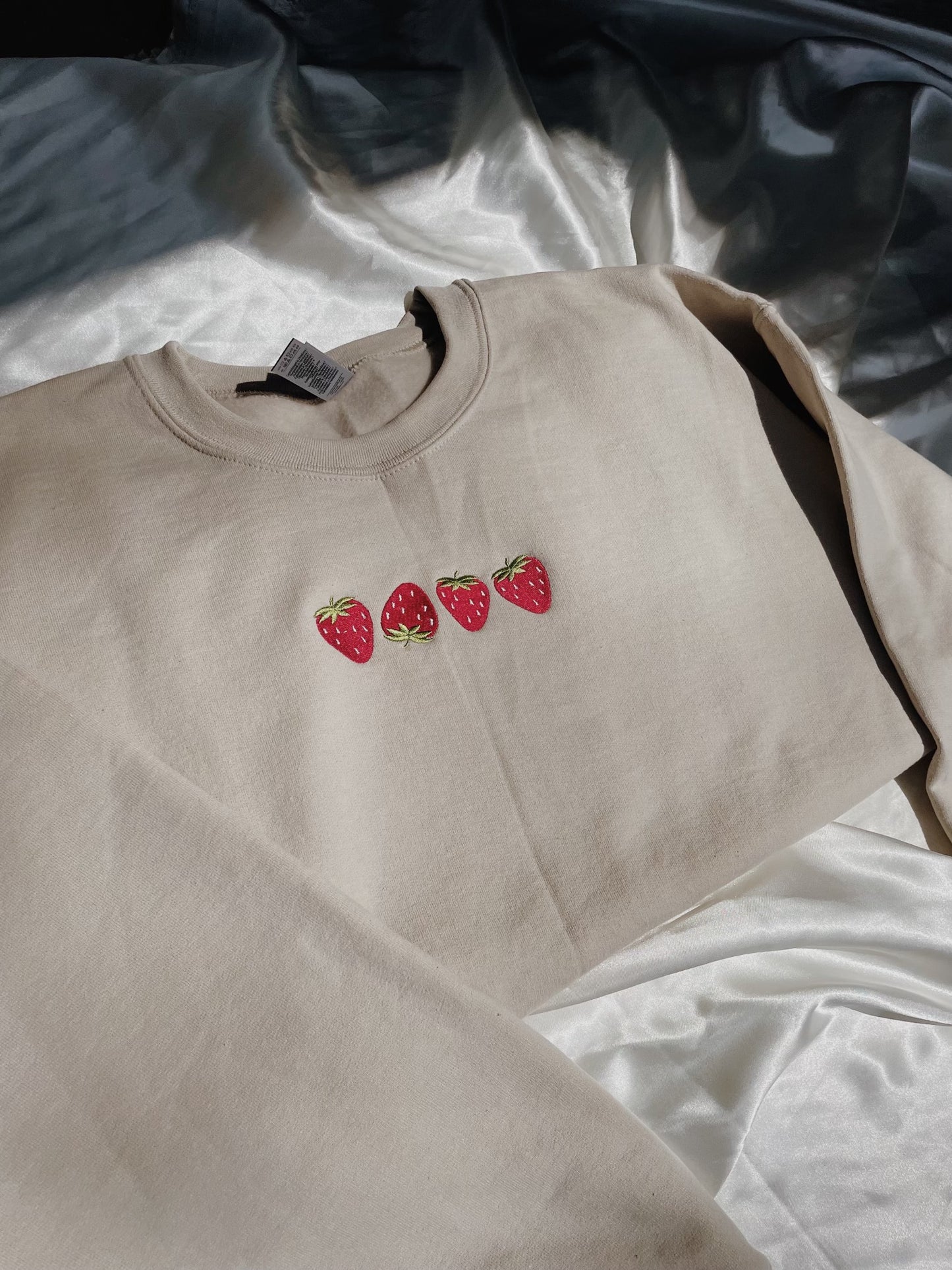 Strawberry Embroidered Sweatshirt