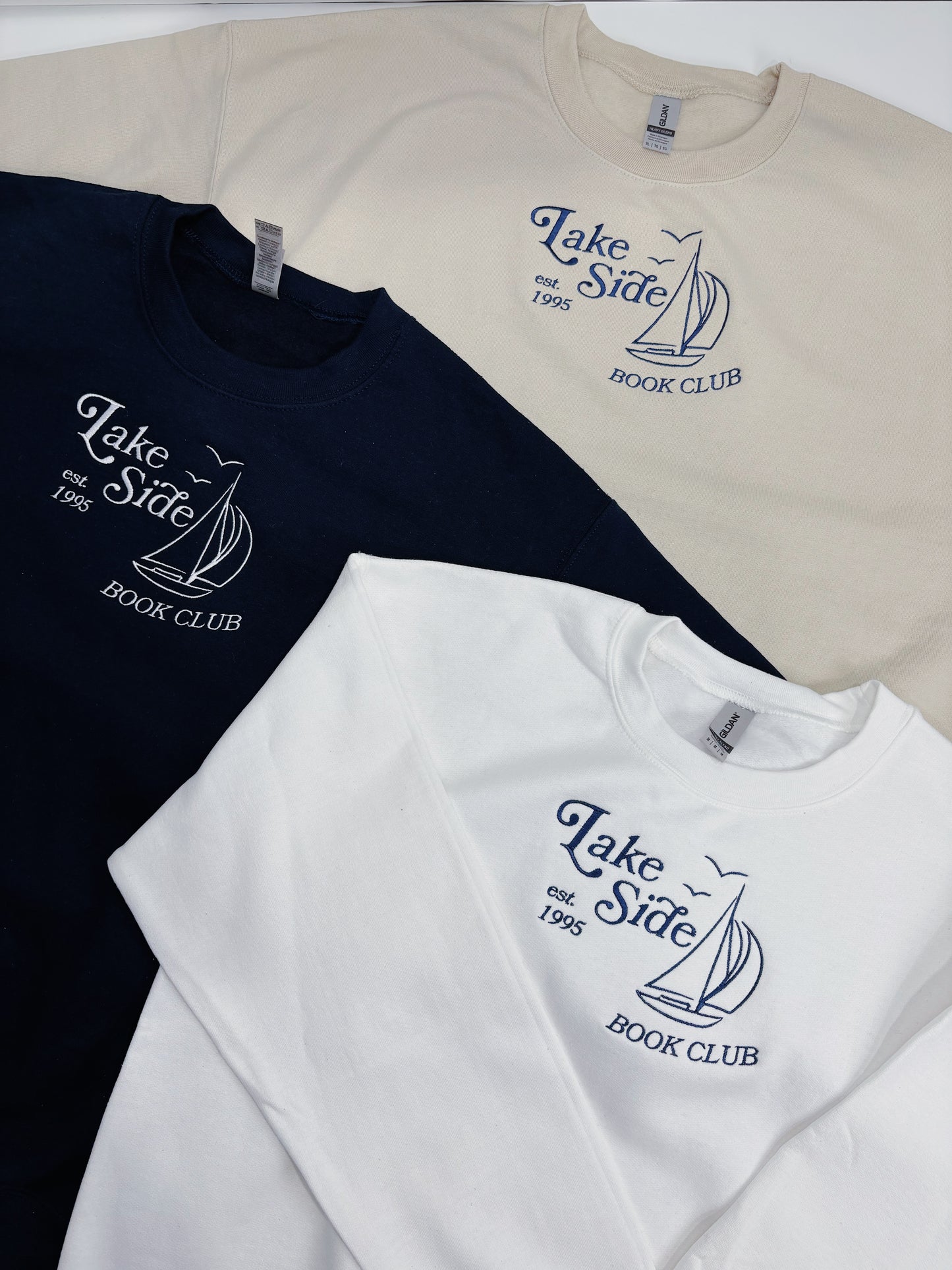 Lake Side Book Club Embroidered Sweatshirt