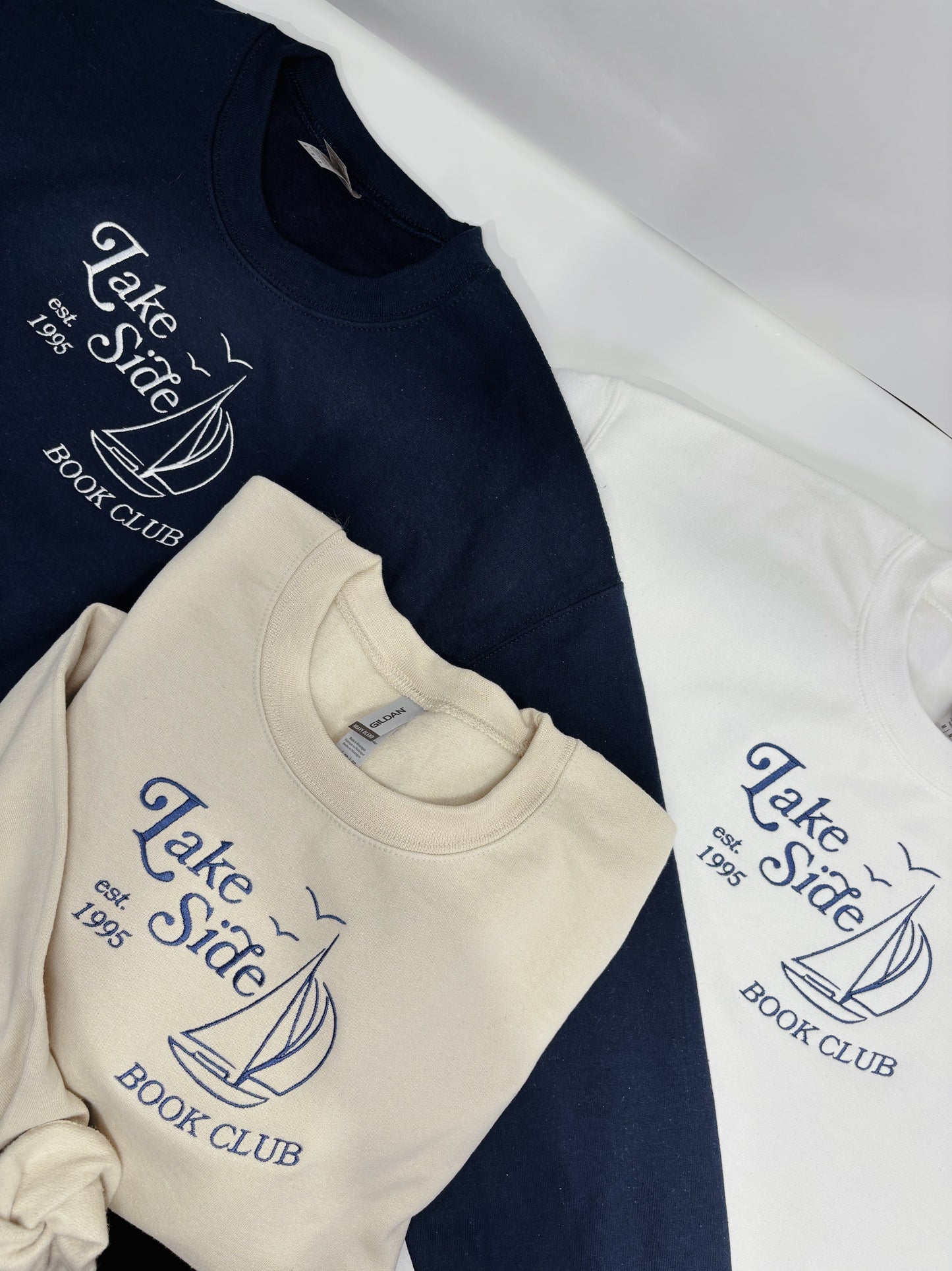 Lake Side Book Club Embroidered Sweatshirt
