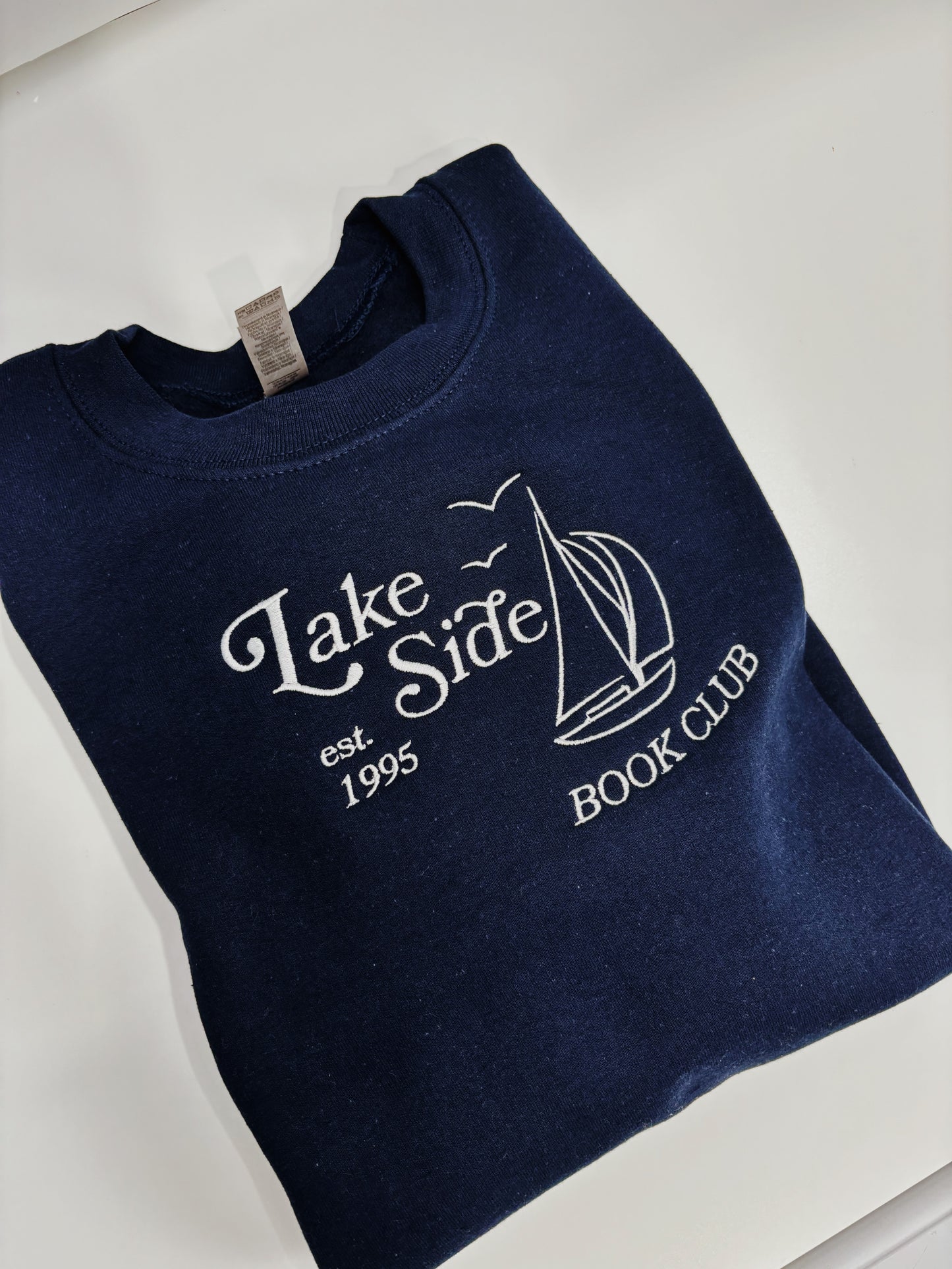 Lake Side Book Club Embroidered Sweatshirt