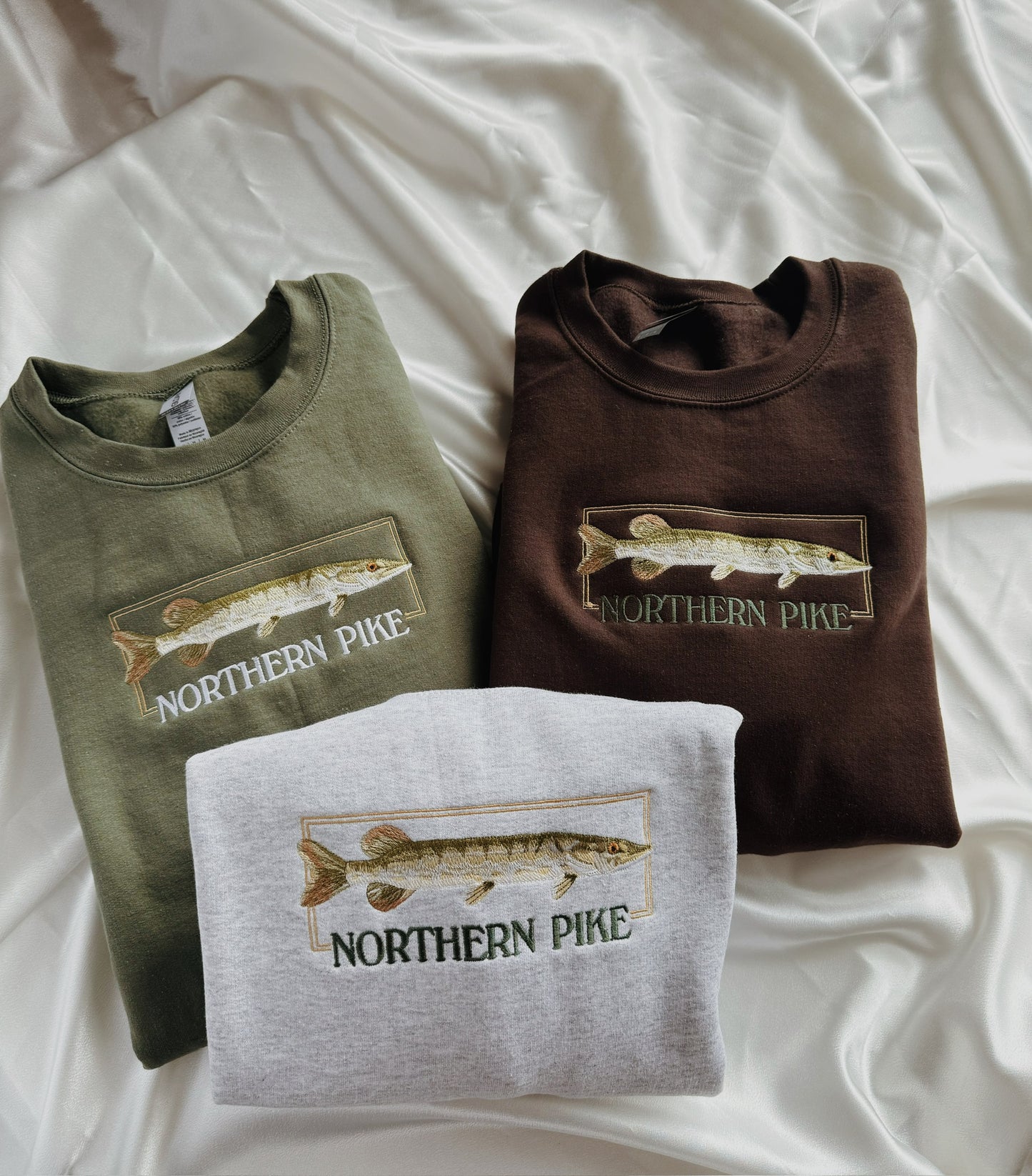 Northern Pike Embroidered Sweatshirt