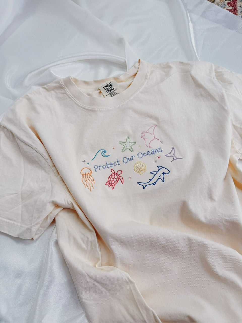 Protect Our Oceans Embroidered T-shirt