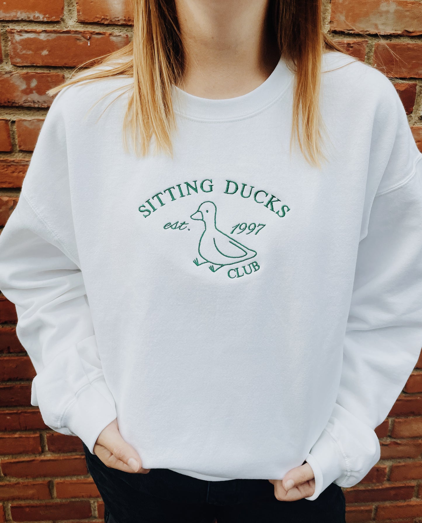 Sitting Ducks Club Embroidered Sweatshirt