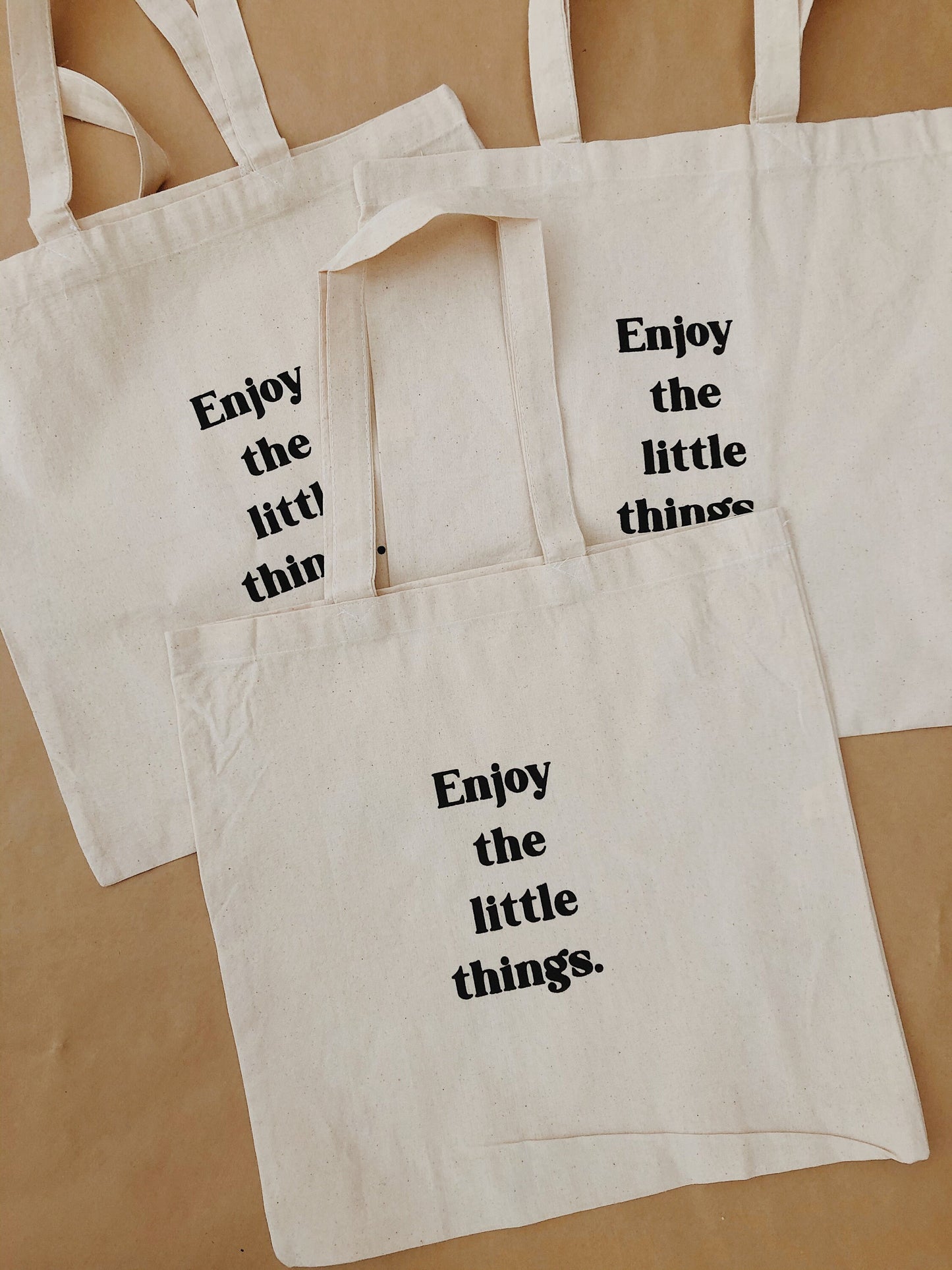 Enjoy the Little Things Canvas Tote Bag l Market Tote Bag