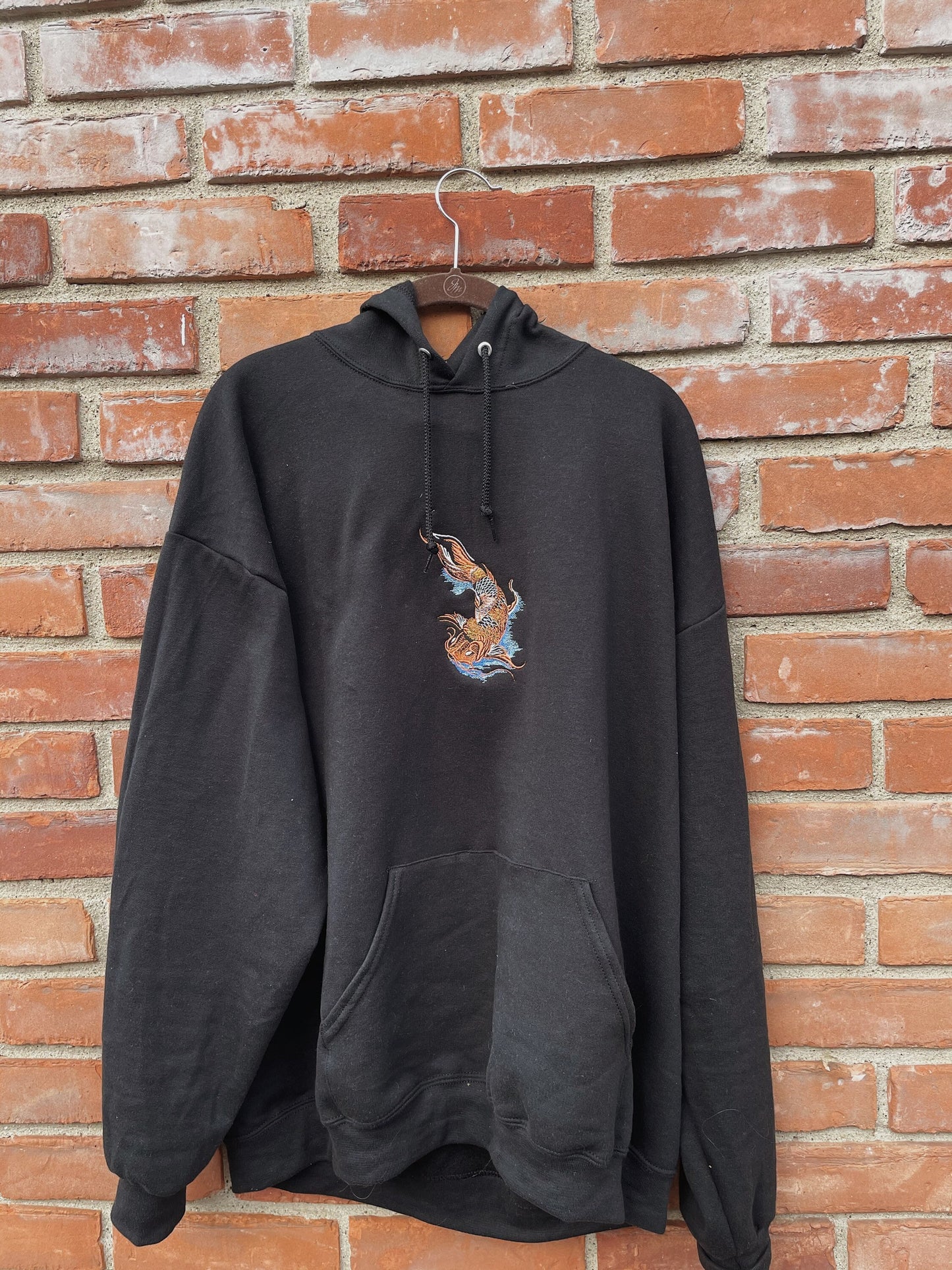Koi Fish Embroidered Hoodie