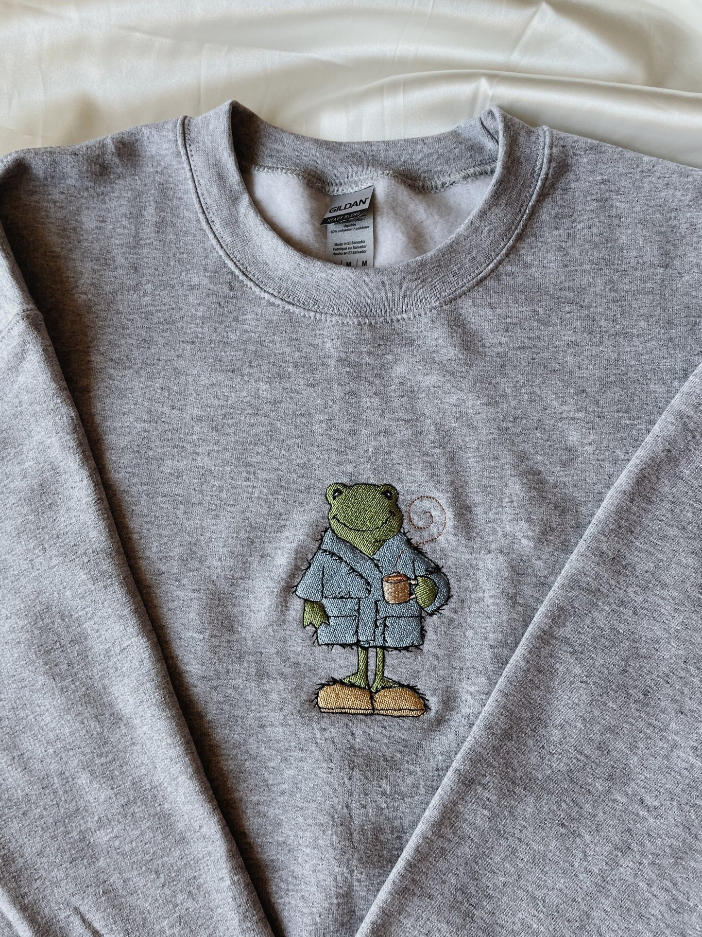 Comfy Frog Embroidered Sweatshirt