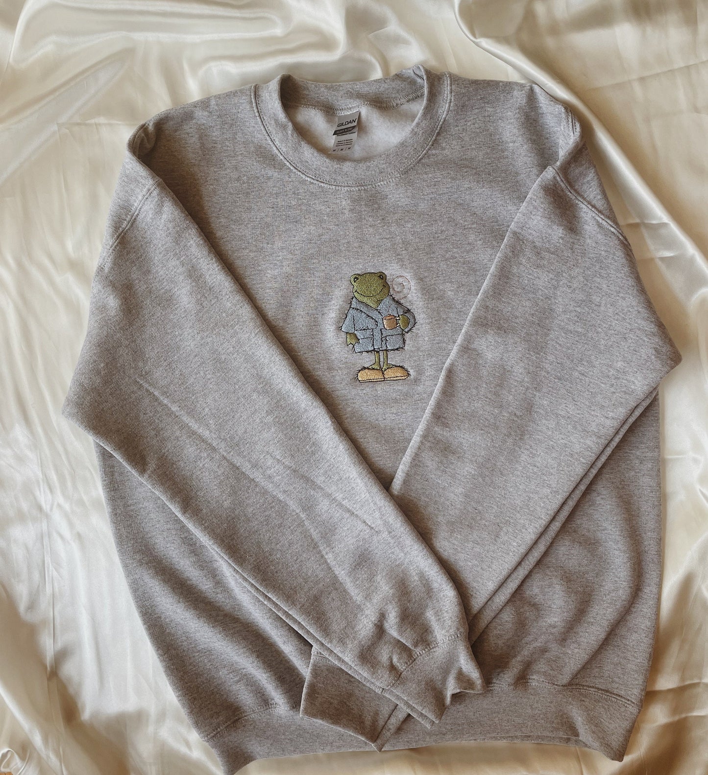 Comfy Frog Embroidered Sweatshirt