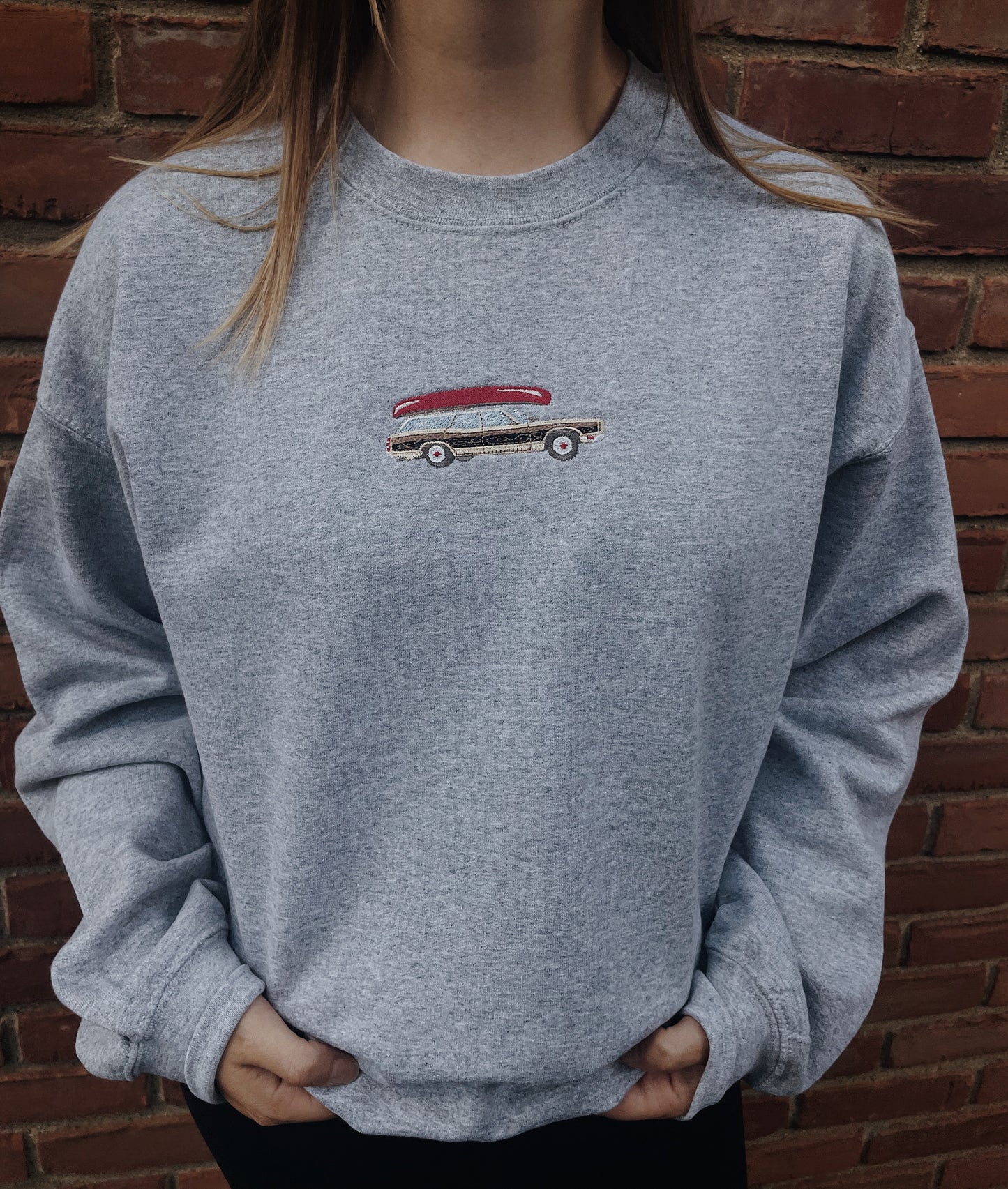 Vintage Car Embroidered Sweatshirt