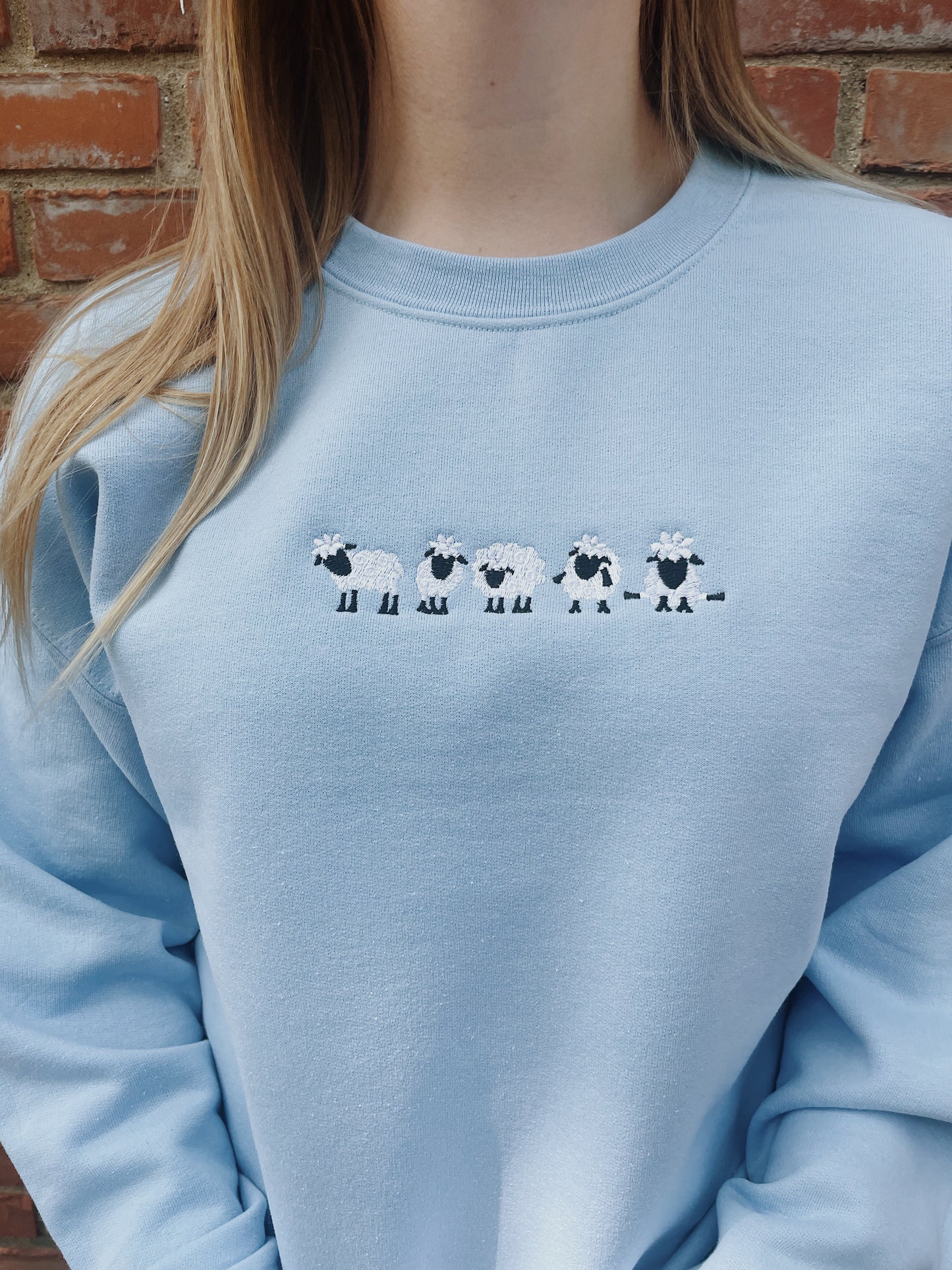 Sheep Embroidered Sweatshirt