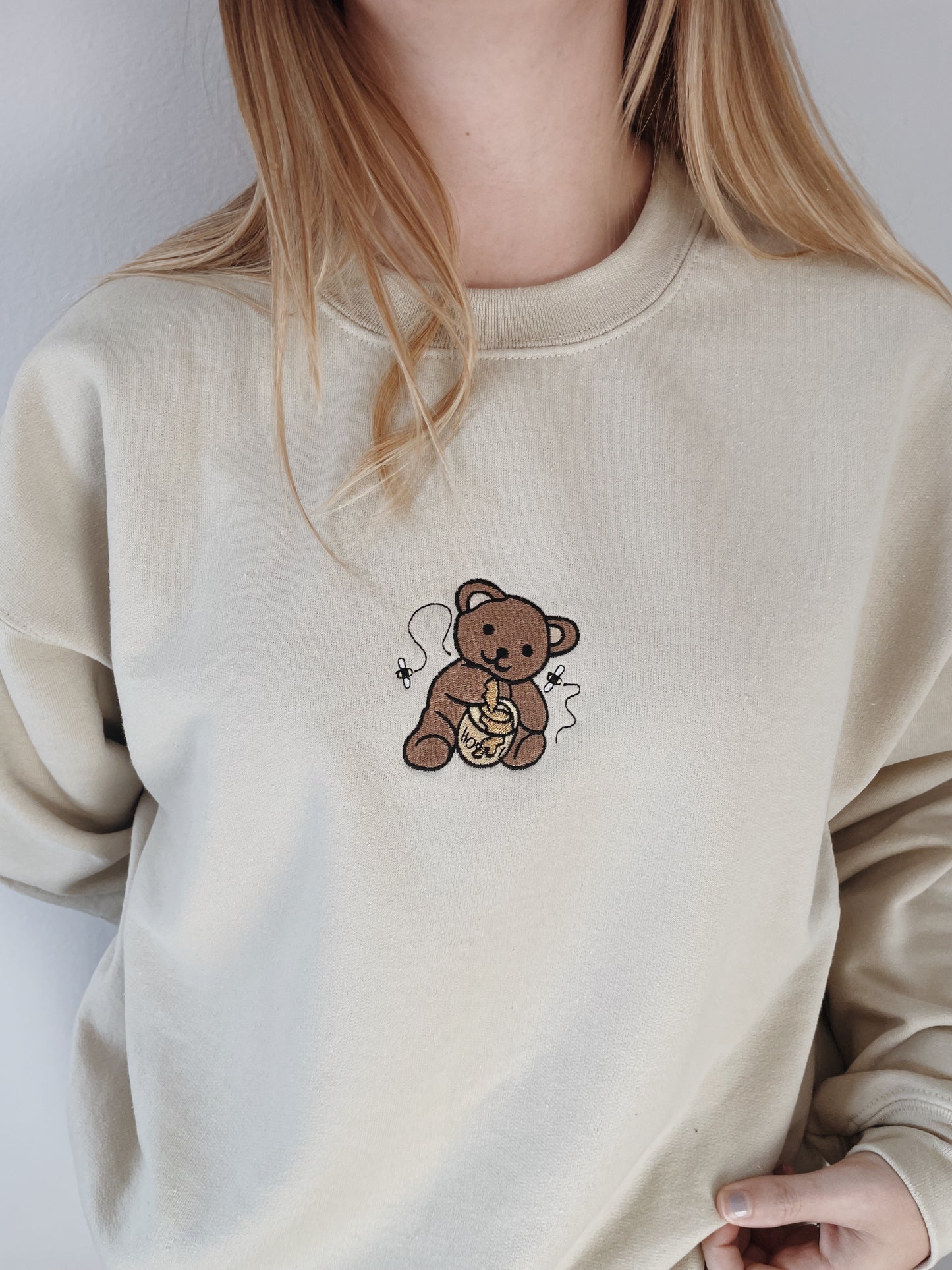 Honey Bear Embroidered Sweatshirt