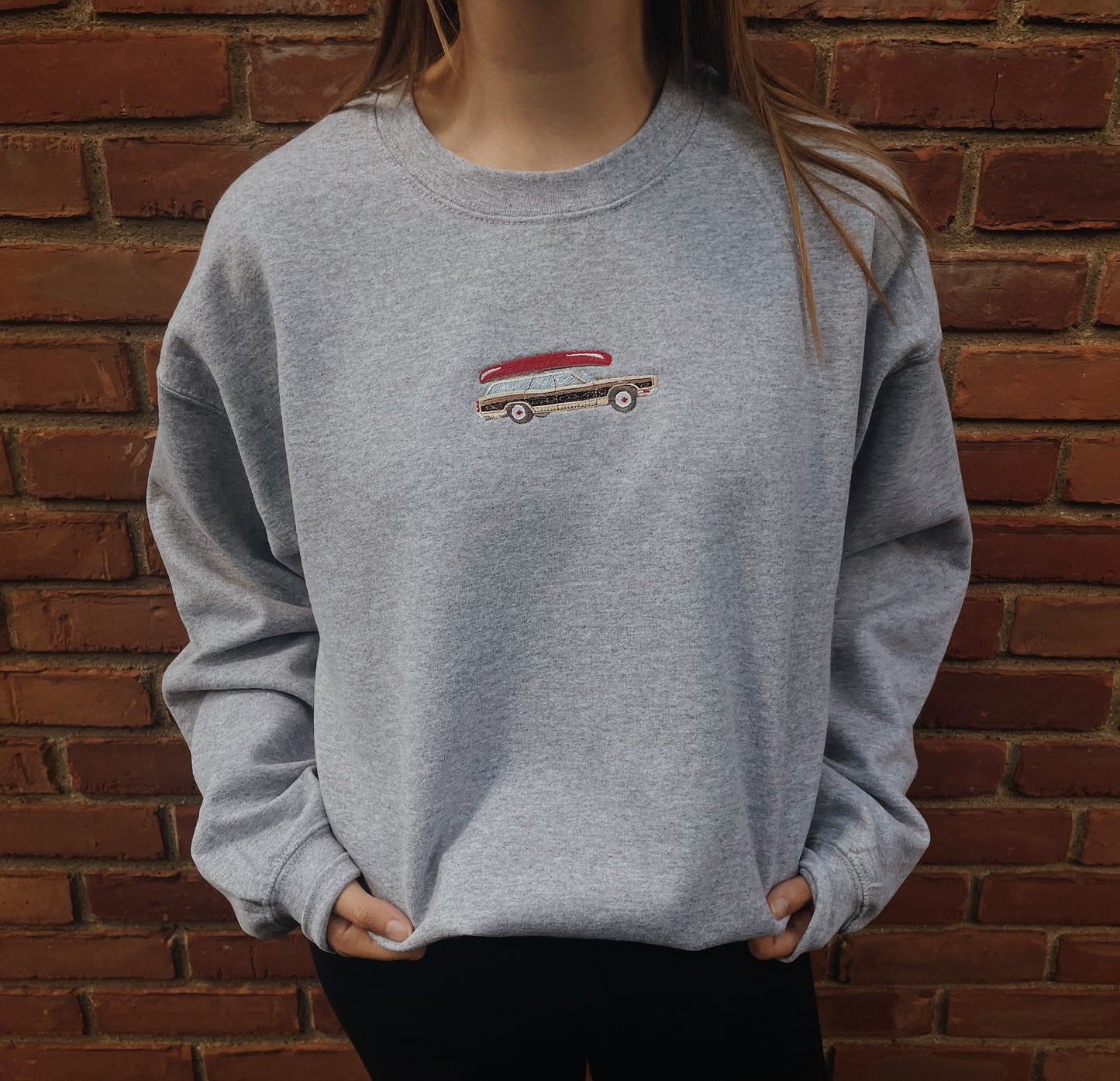 Vintage Car Embroidered Sweatshirt