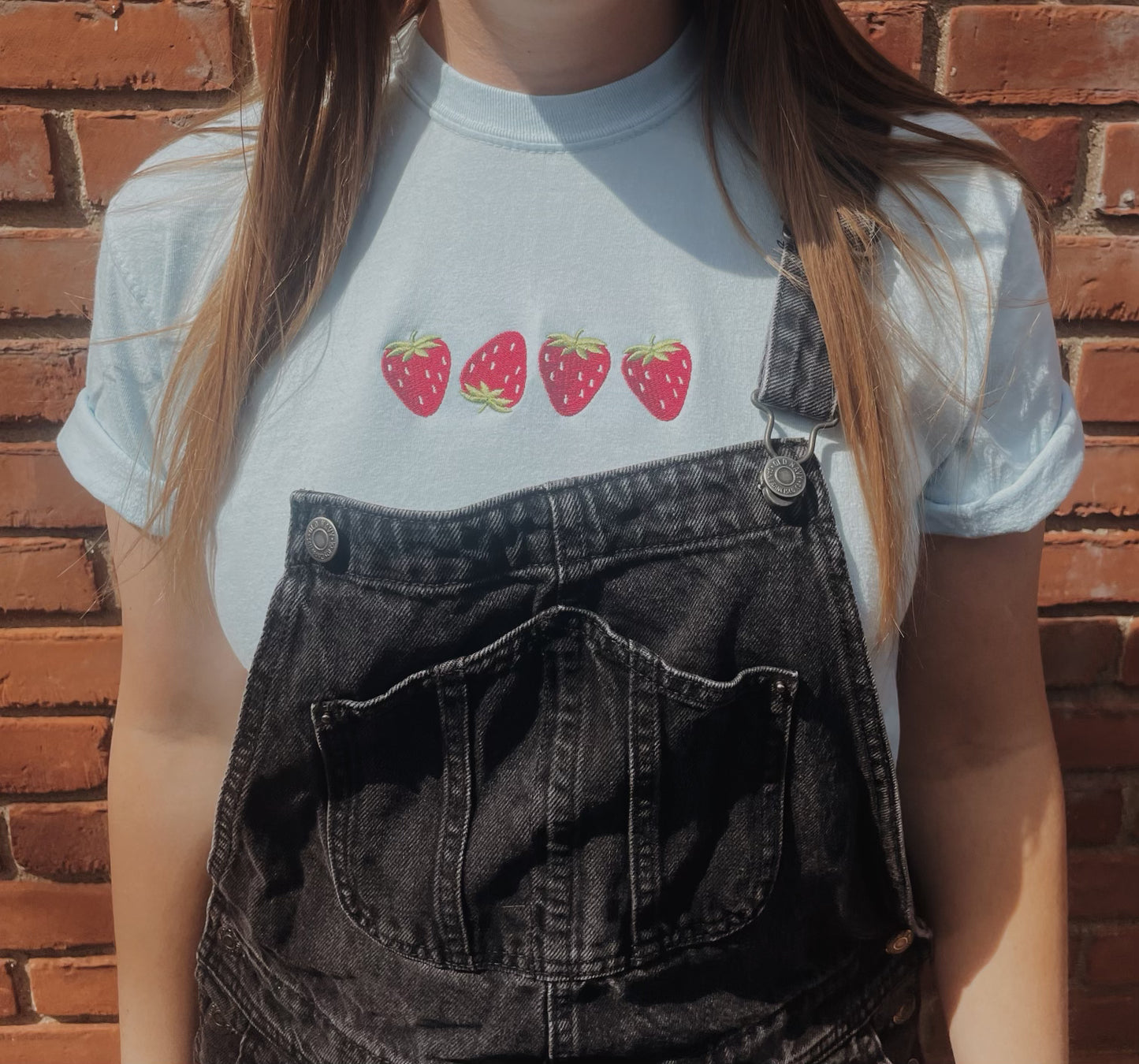 Embroidered Strawberry T-Shirt