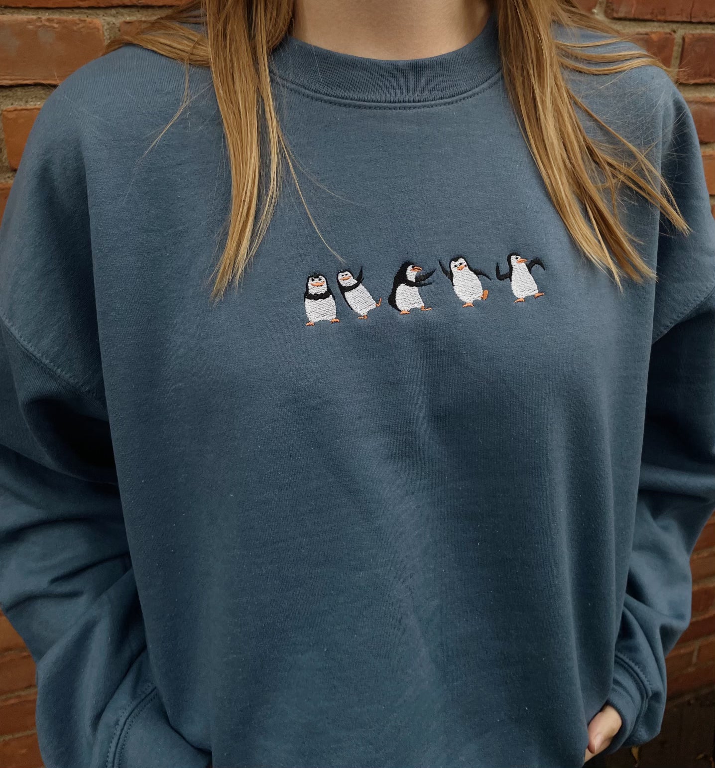 Penguin Embroidered Sweatshirt