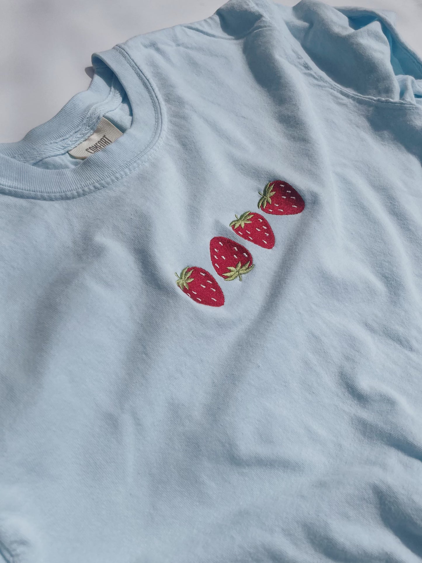 Embroidered Strawberry T-Shirt