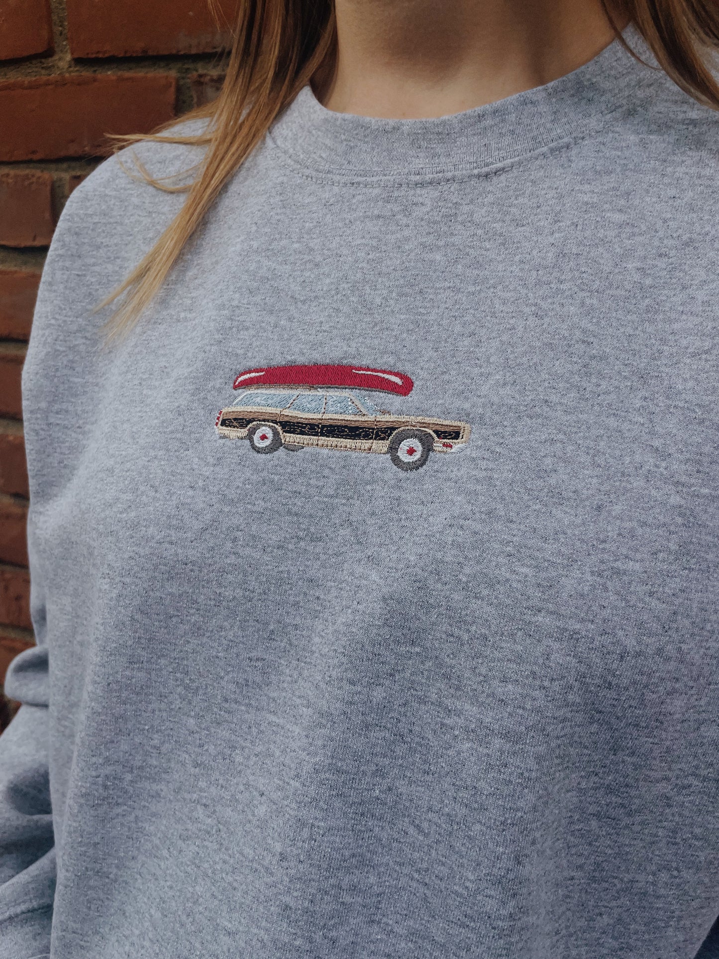 Vintage Car Embroidered Sweatshirt