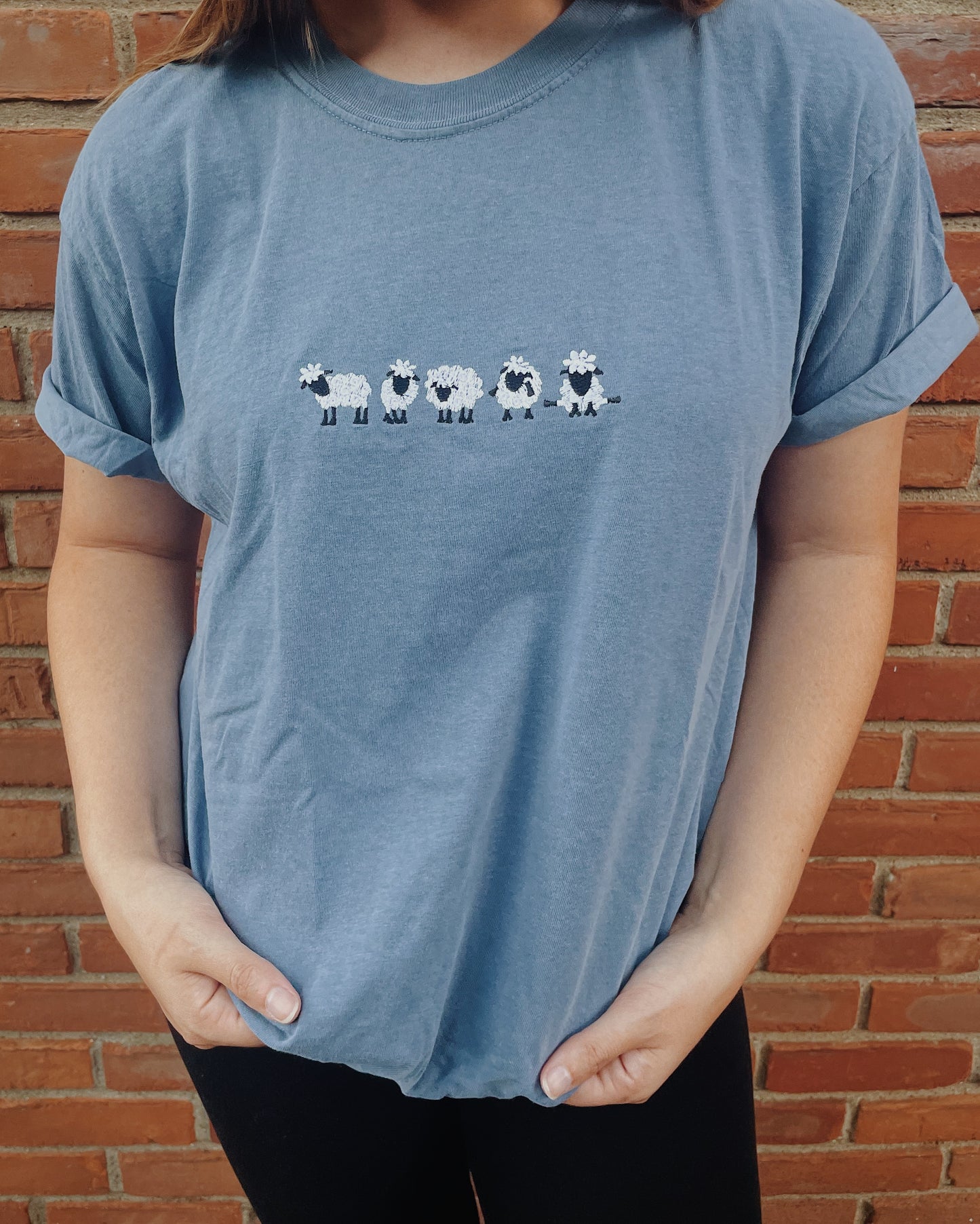 Embroidered Sheep T-Shirt