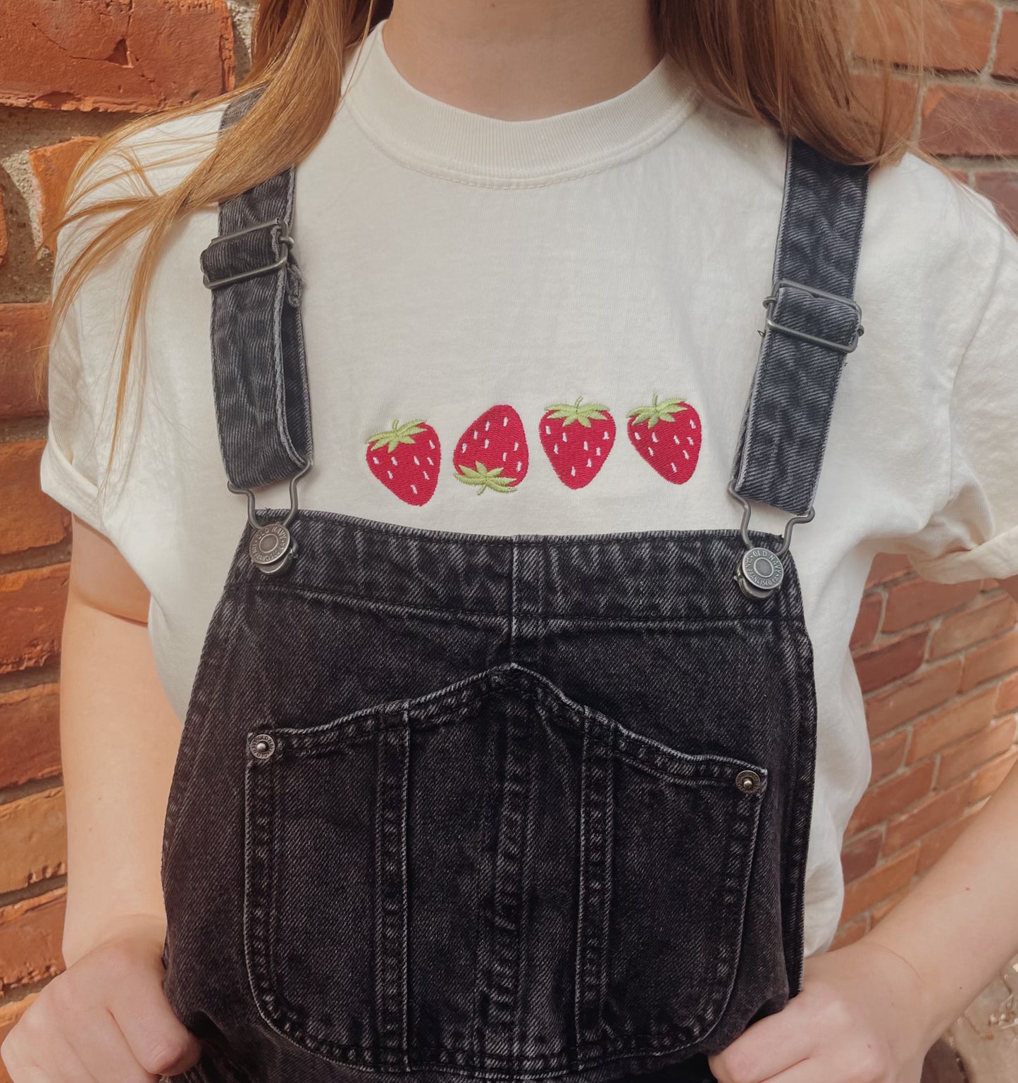 Embroidered Strawberry T-Shirt