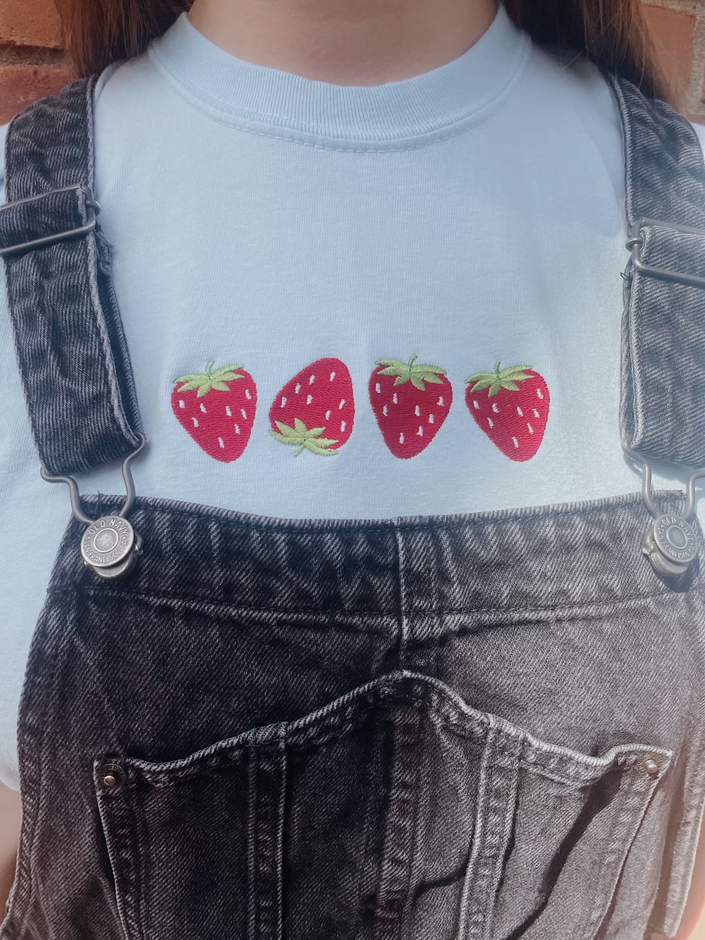 Embroidered Strawberry T-Shirt