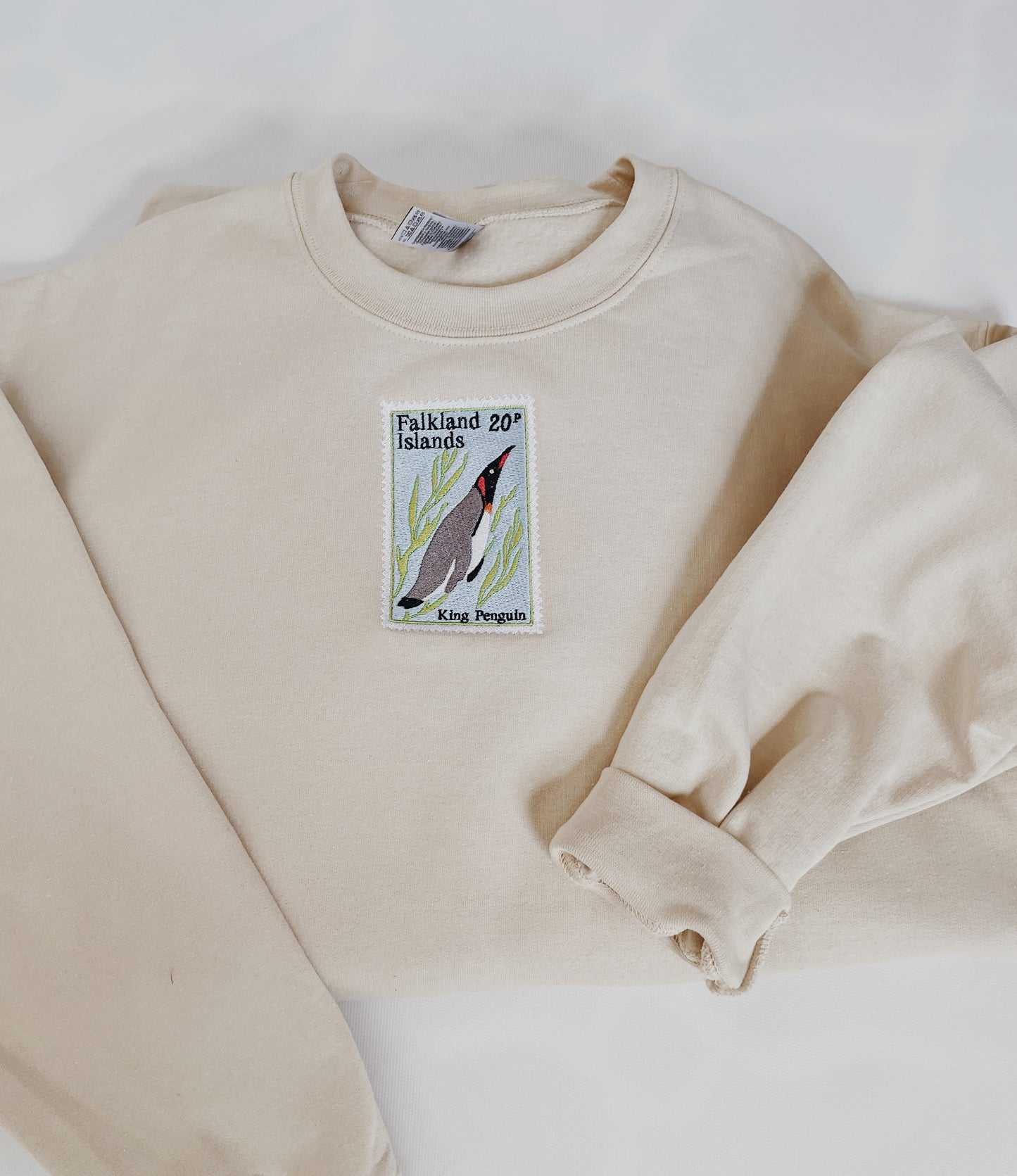 Vintage Stamp Embroidered Sweatshirt