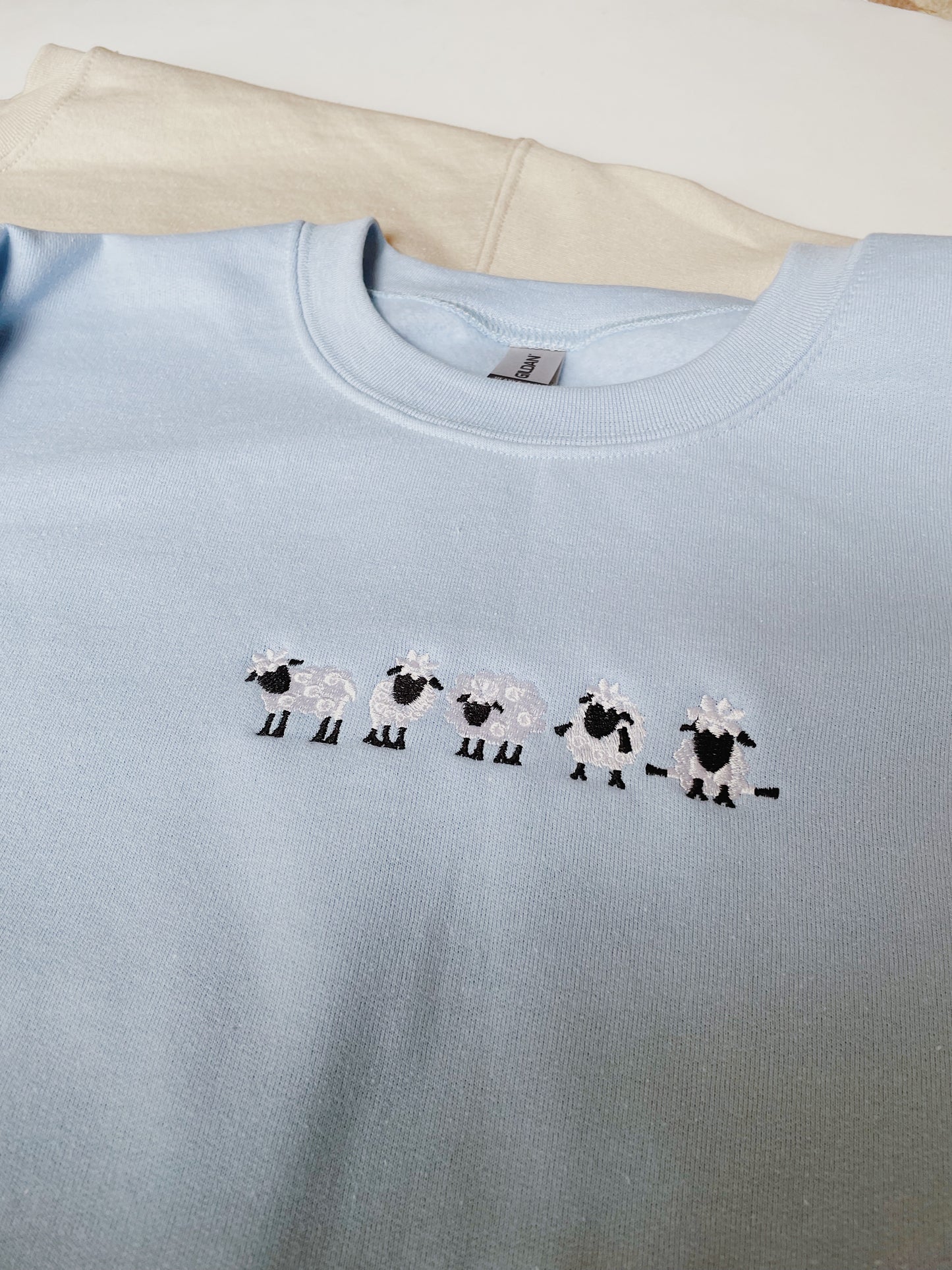 Sheep Embroidered Sweatshirt