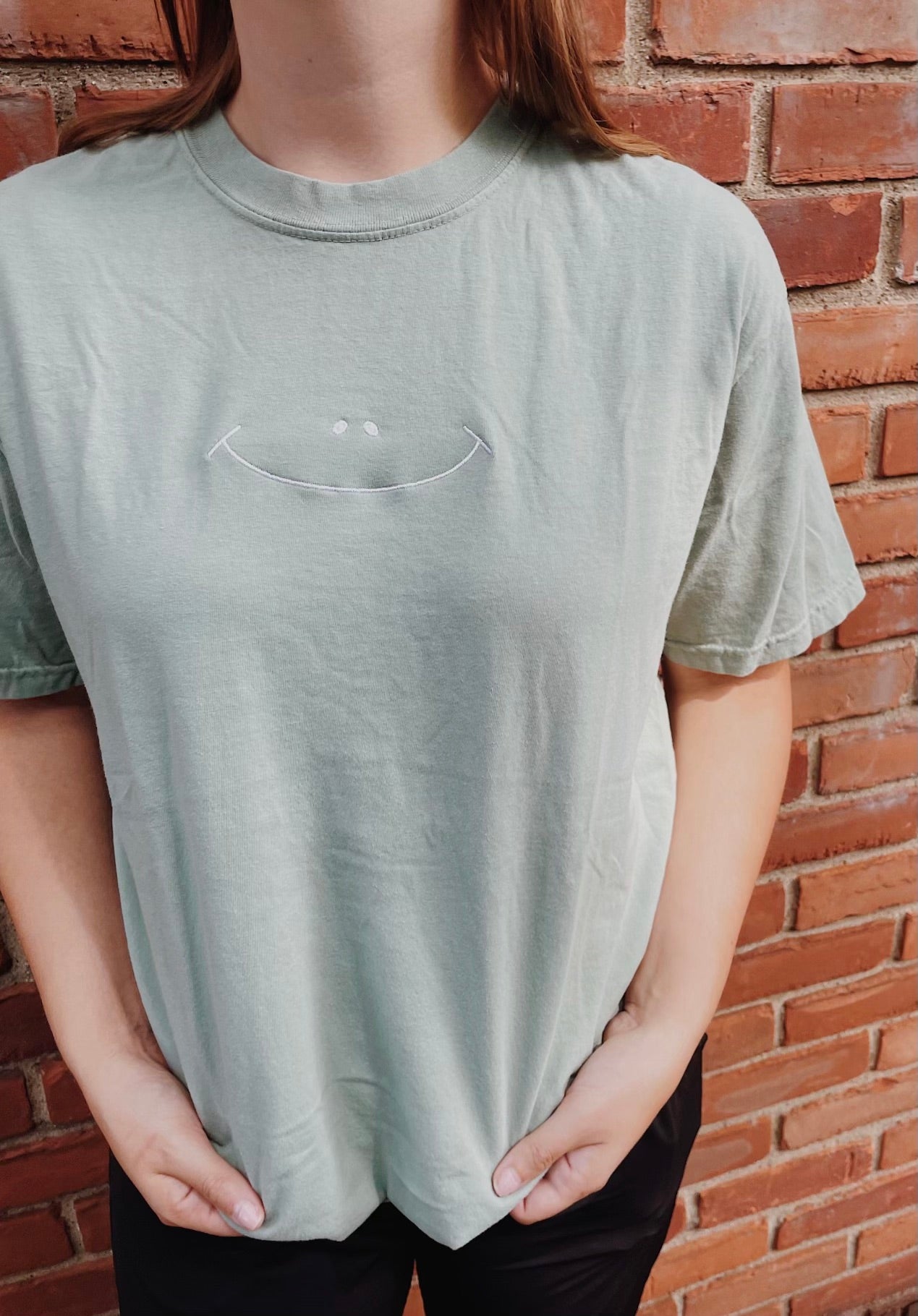 Embroidered Smiley T-Shirt