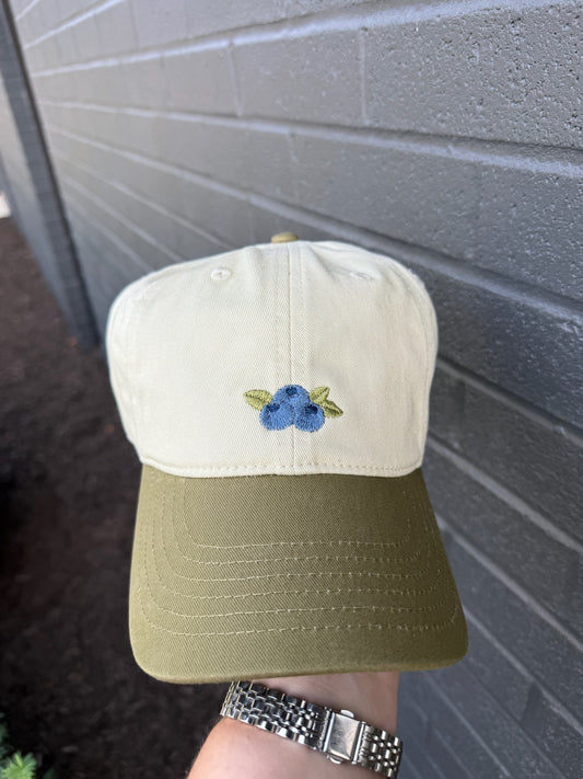 Blueberry Embroidered Hat