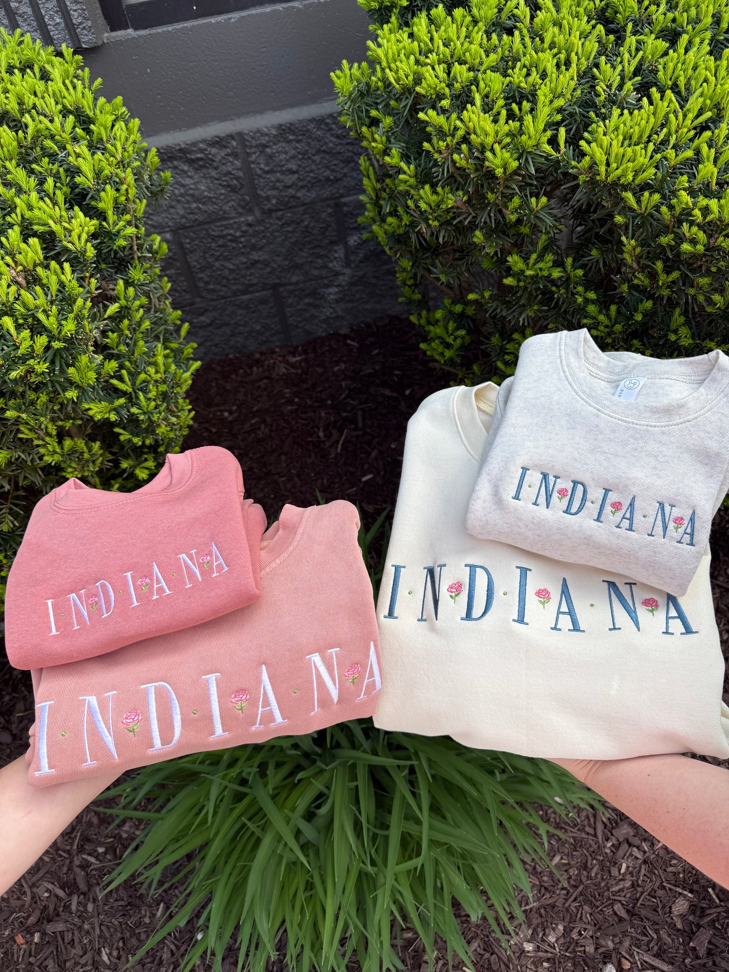 INDIANA Kids Embroidered Sweatshirt | Peony Collection