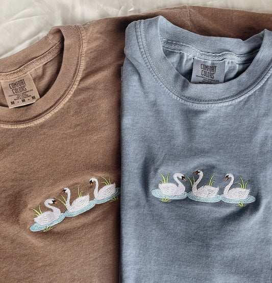 Embroidered Swan T-Shirt