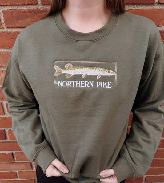 Northern Pike Embroidered Sweatshirt