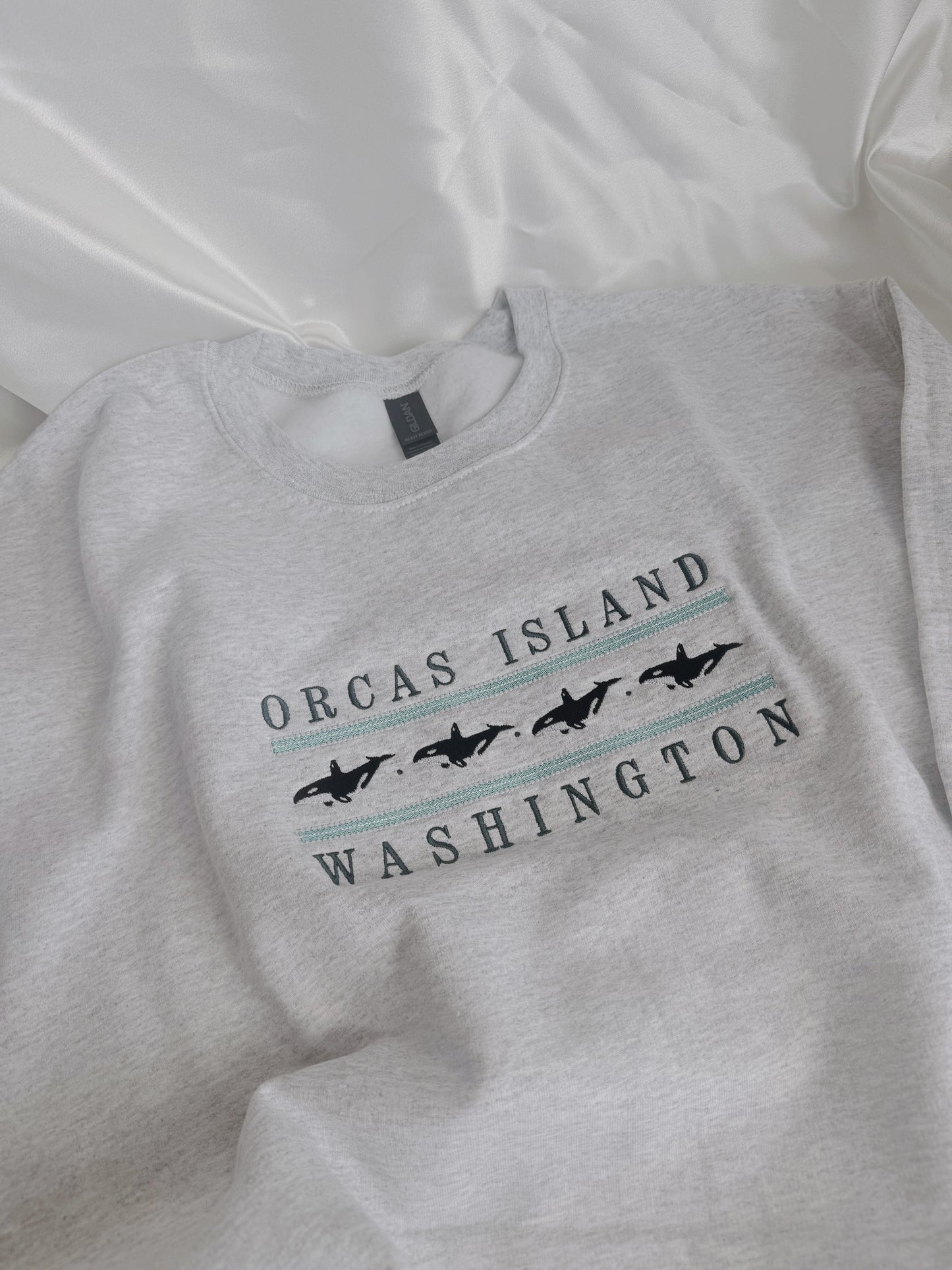 Orcas Island Washington Embroidered Sweatshirt