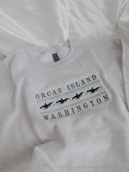 Orcas Island Washington Embroidered Sweatshirt