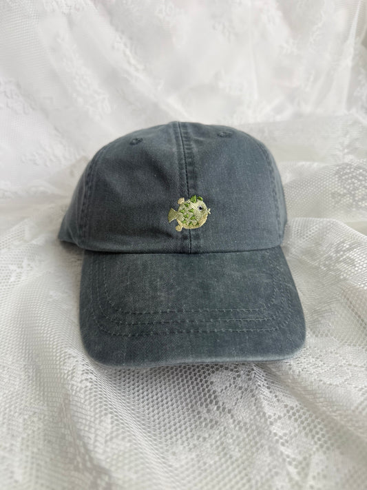 Puffer Fish Embroidered Hat
